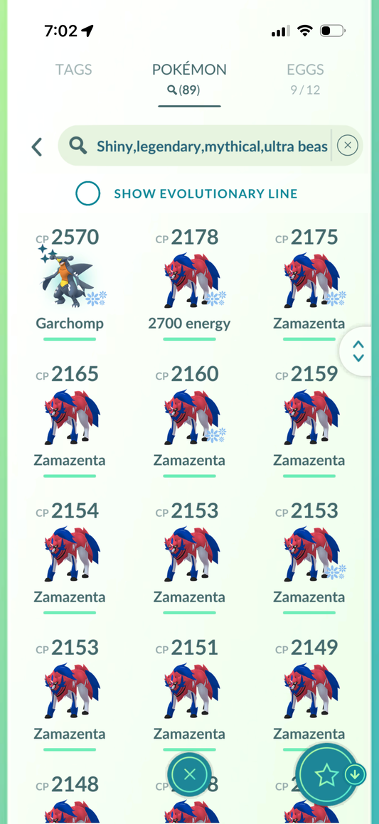 TrillOGBunB account 89 Shiny/Legendary & 900k Stadust