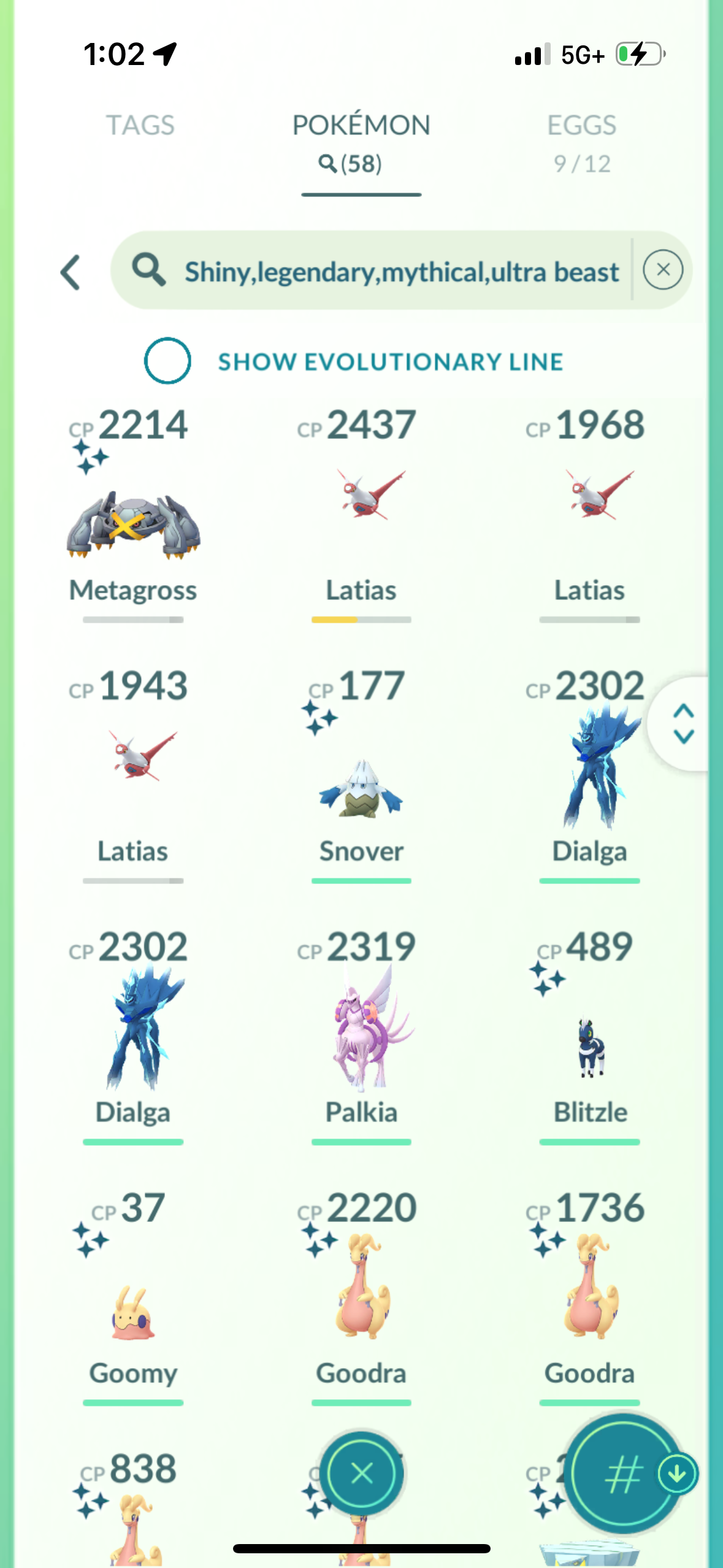 HolidaySpecial account (58 Shiny/Legendary)