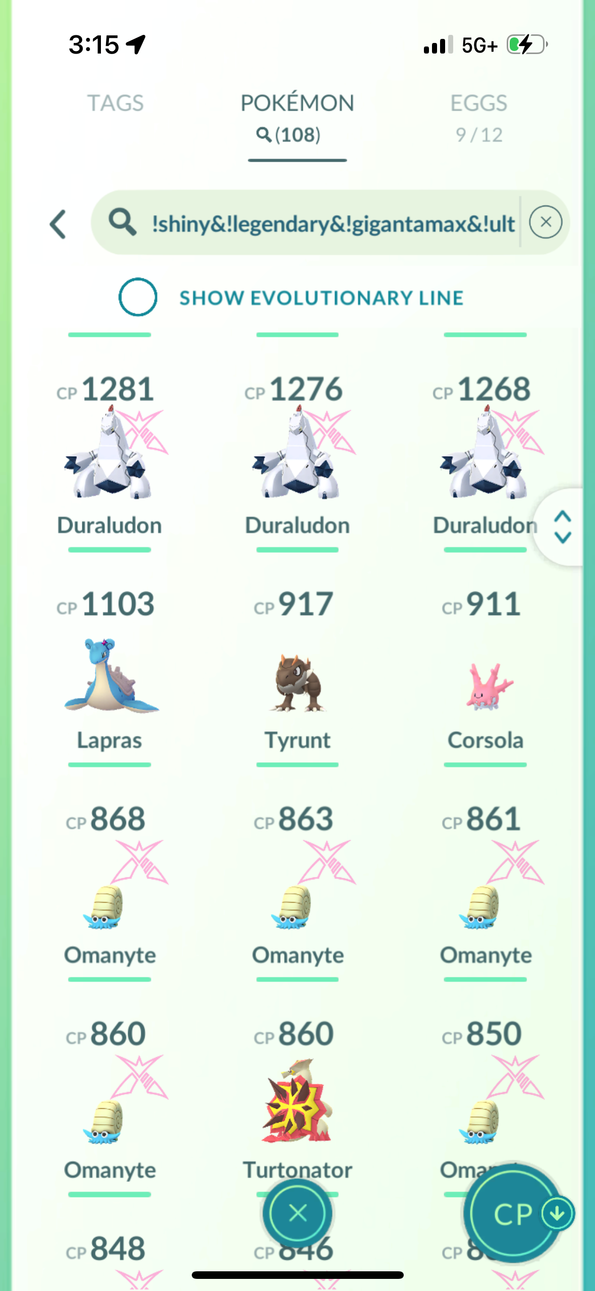 WildAreaLugia account (15 Shiny/Legendary/Gigantamax)