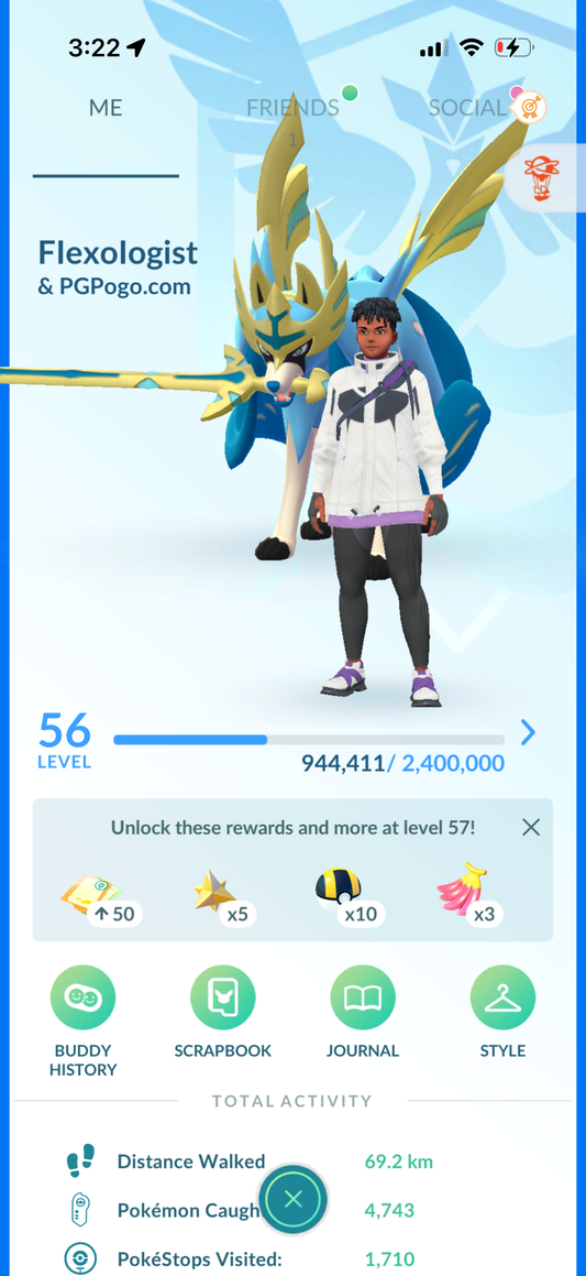 Flexologist account (66 Shiny/Legendary +4 Crown Zacian)