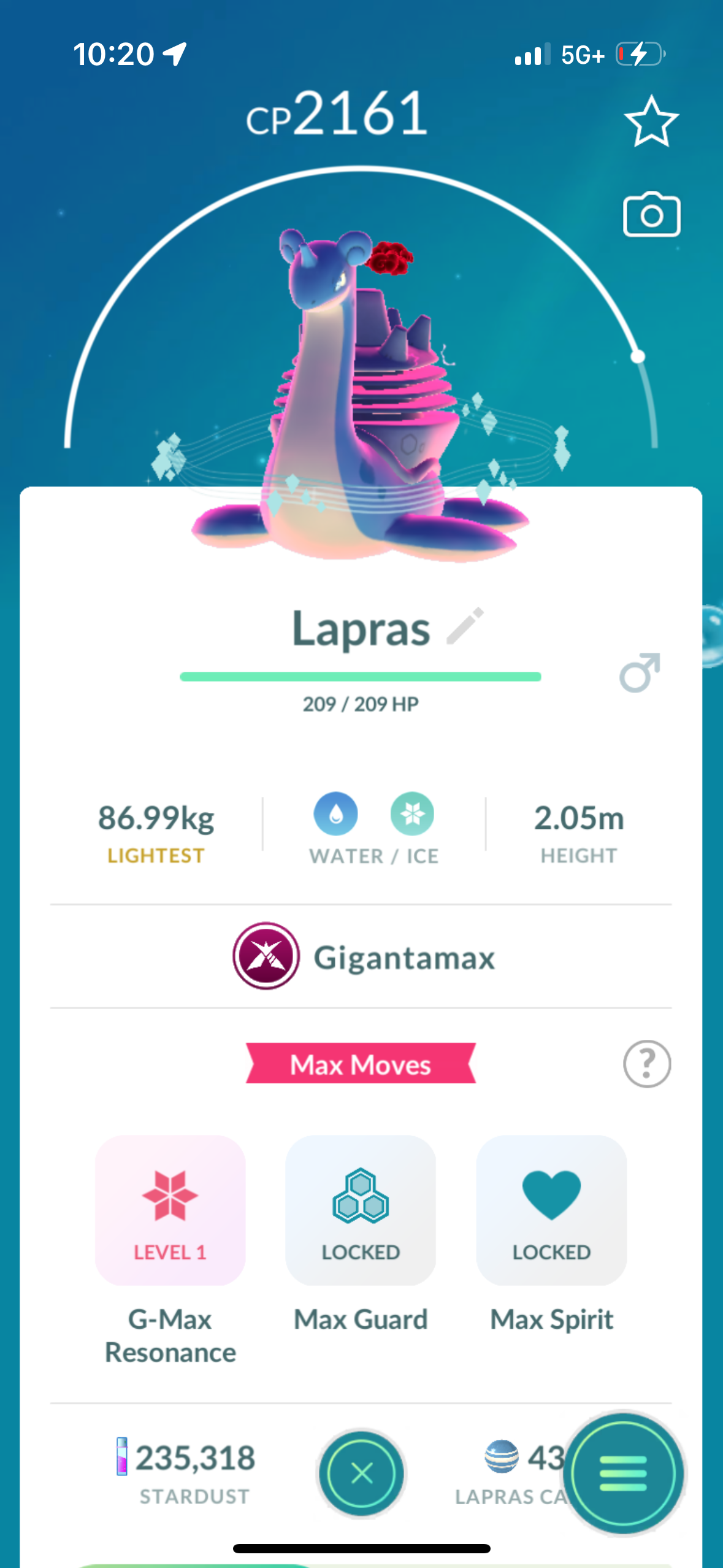 WhiteGmaxGengar account (11 Gigantamax/8 shiny & legendary