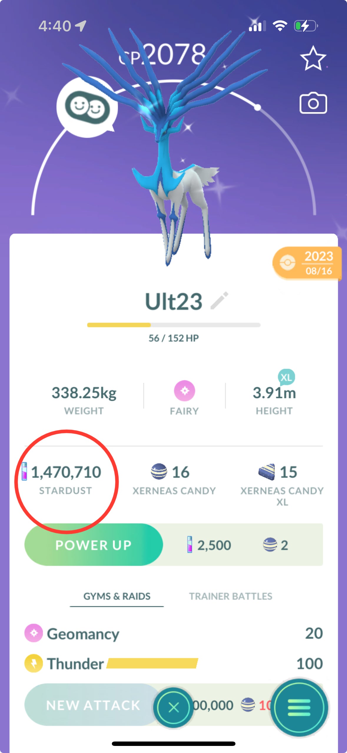 CelebratingGTP account (121 shiny/legendary)