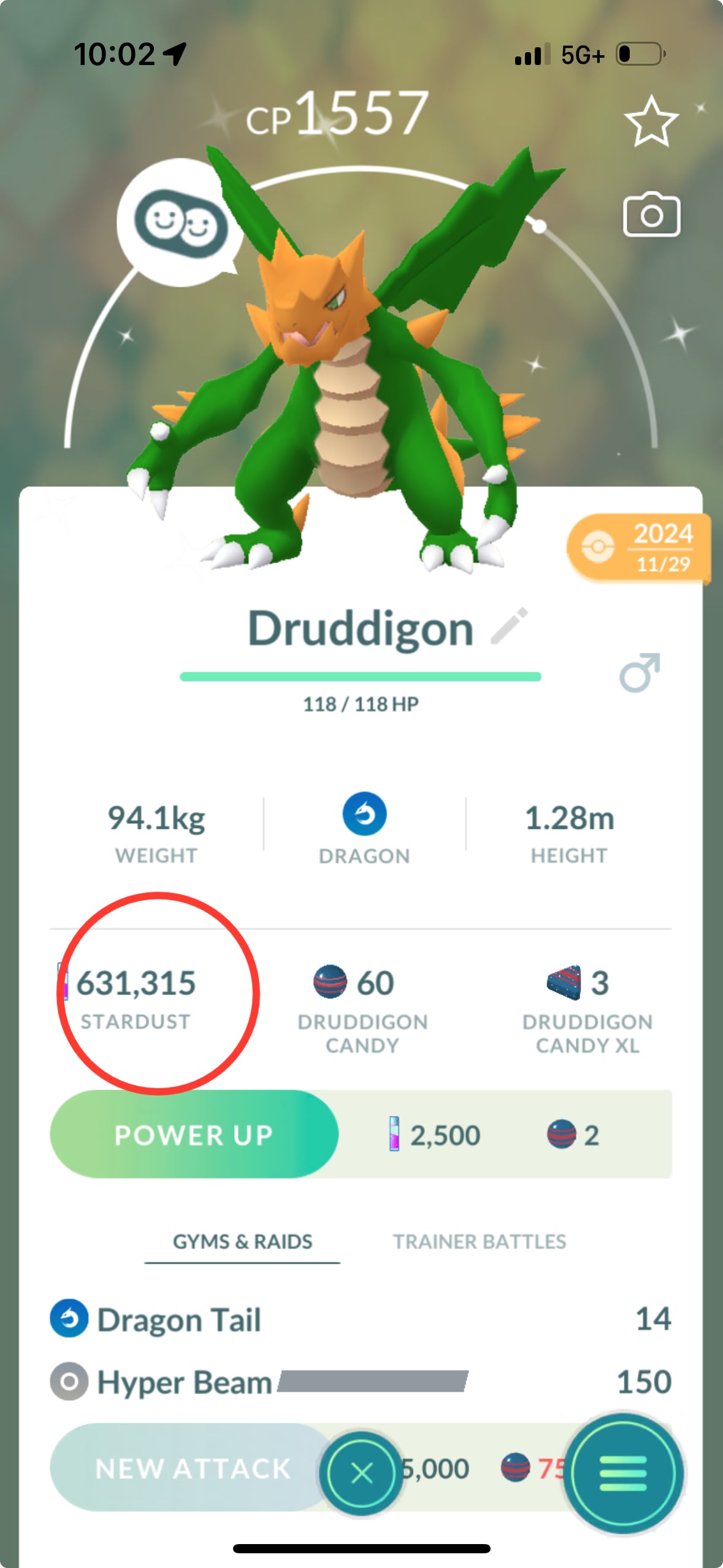 RelicanthGTP account (66 shiny/legendary)