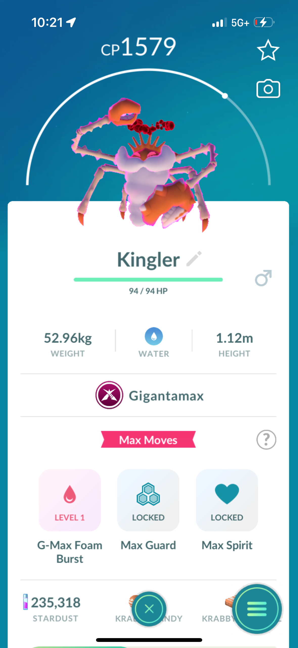WhiteGmaxGengar account (11 Gigantamax/8 shiny & legendary