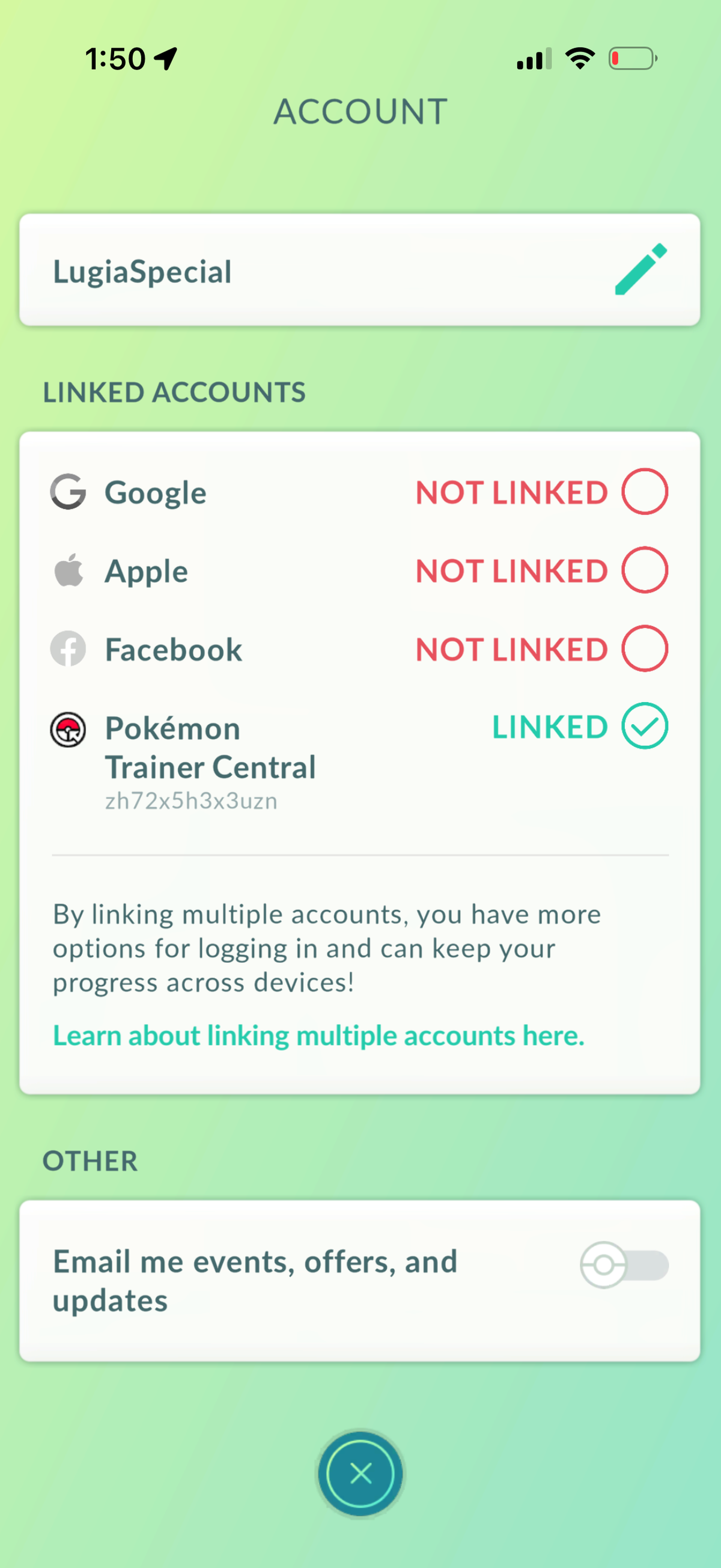 LugiaSpecial account (33 Shiny/Legendary)