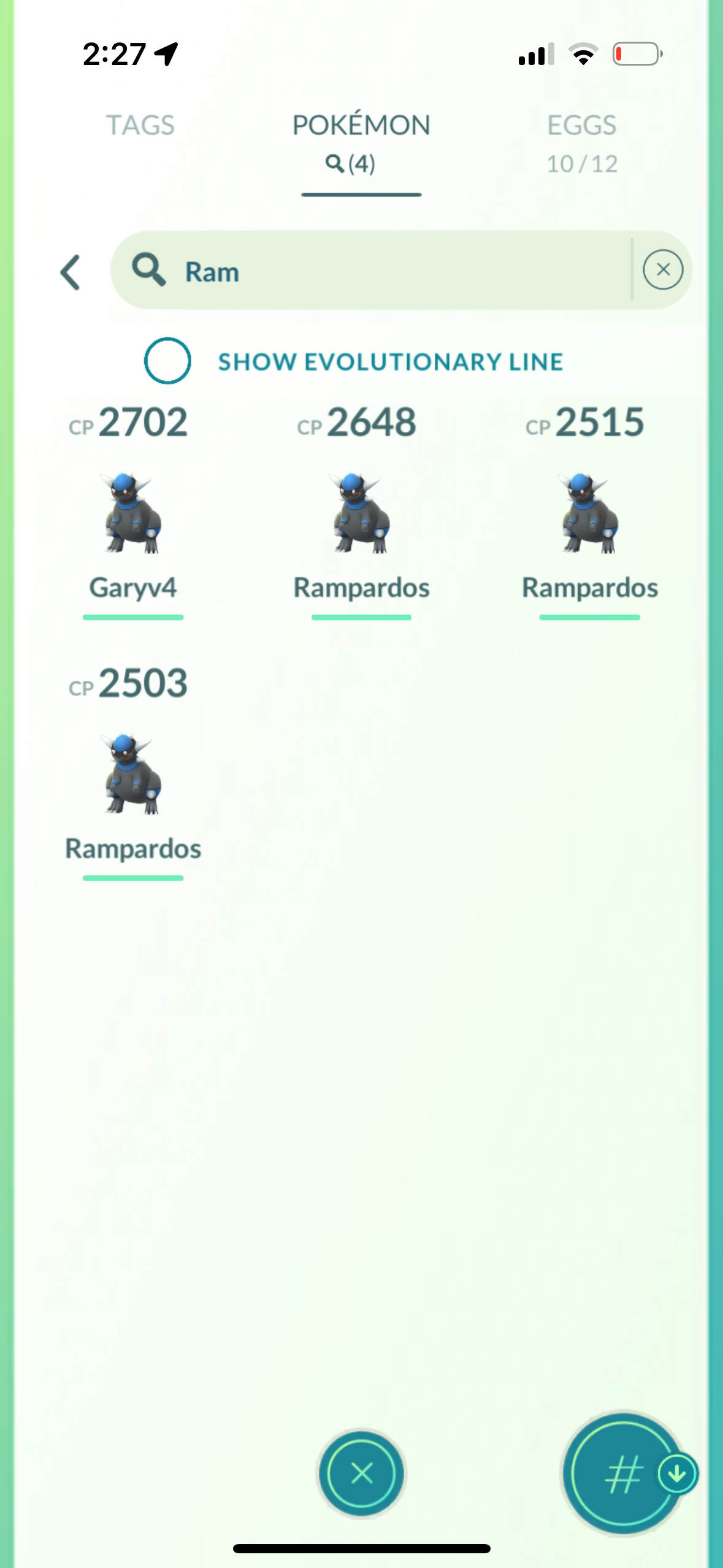 4 Rampardos trades
