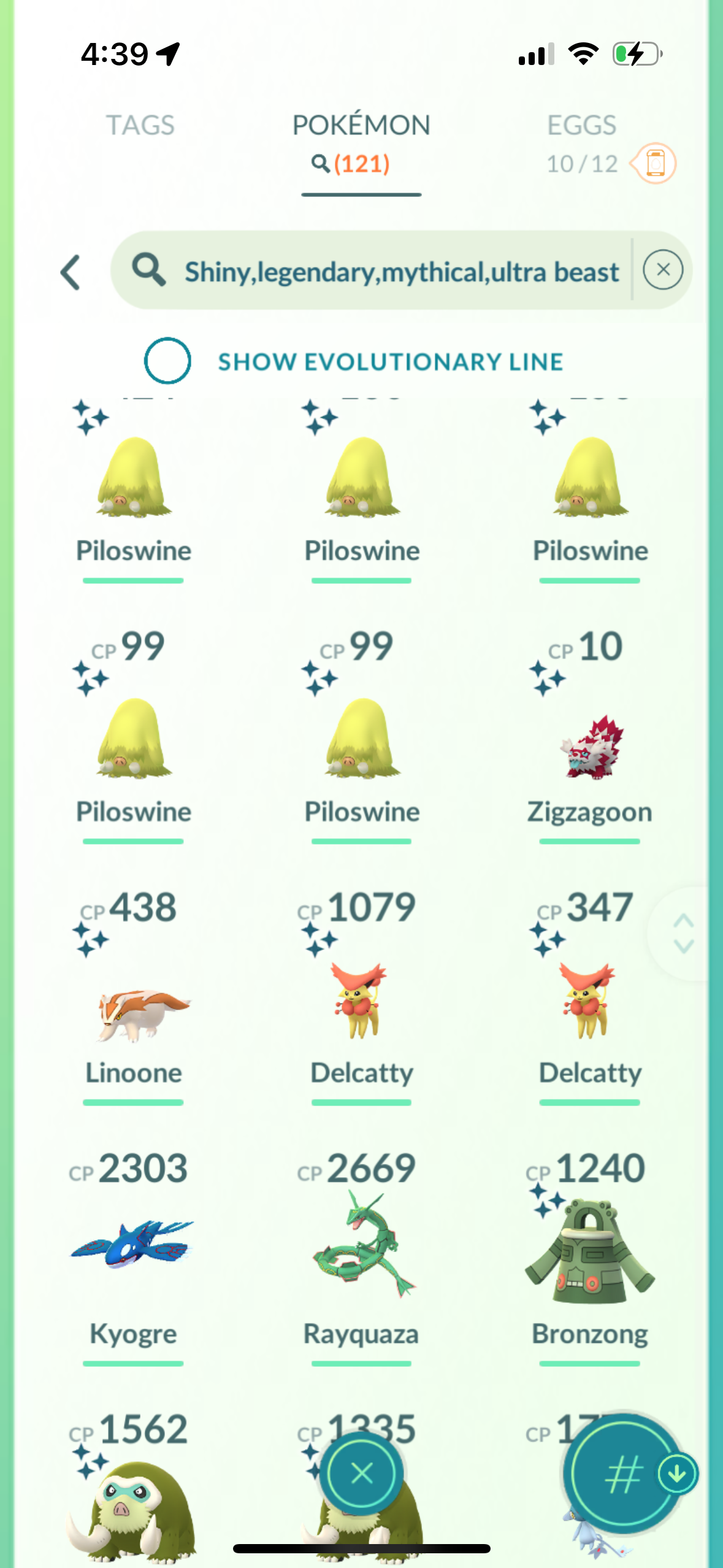 CelebratingGTP account (121 shiny/legendary)