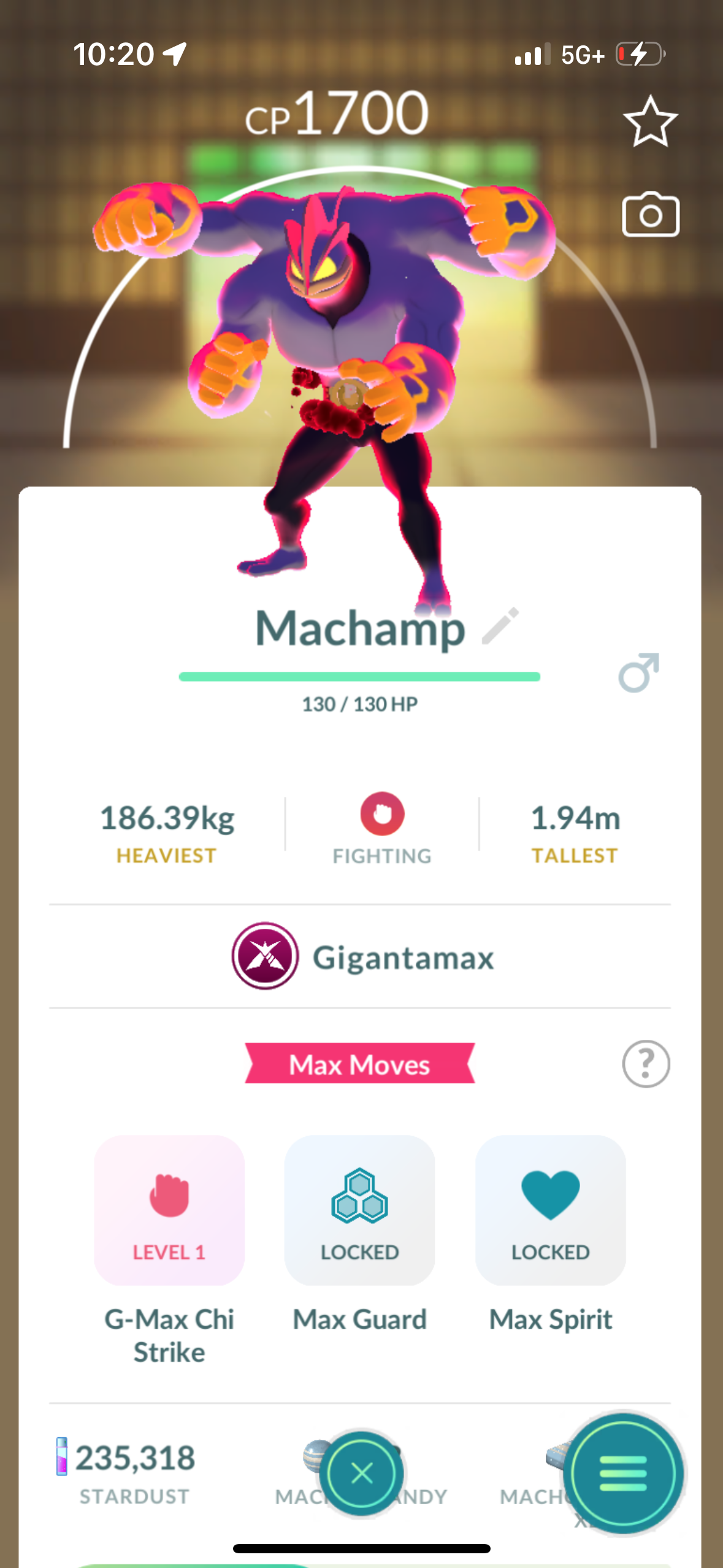 WhiteGmaxGengar account (11 Gigantamax/8 shiny & legendary