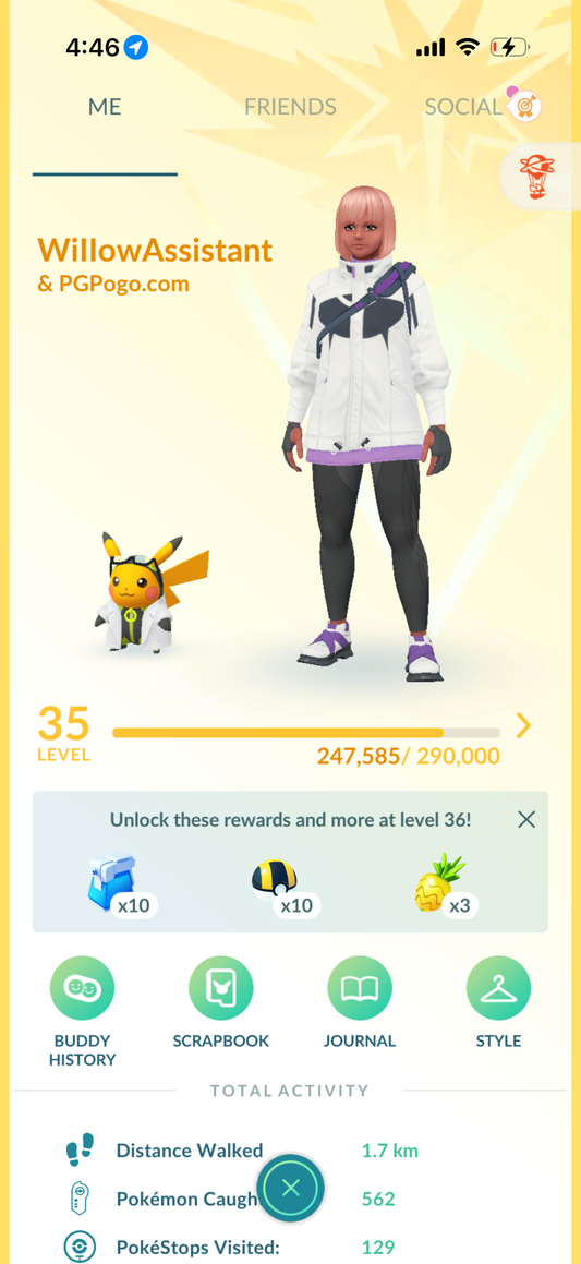Shiny Professor Willows Assitant Pikachu trade or account