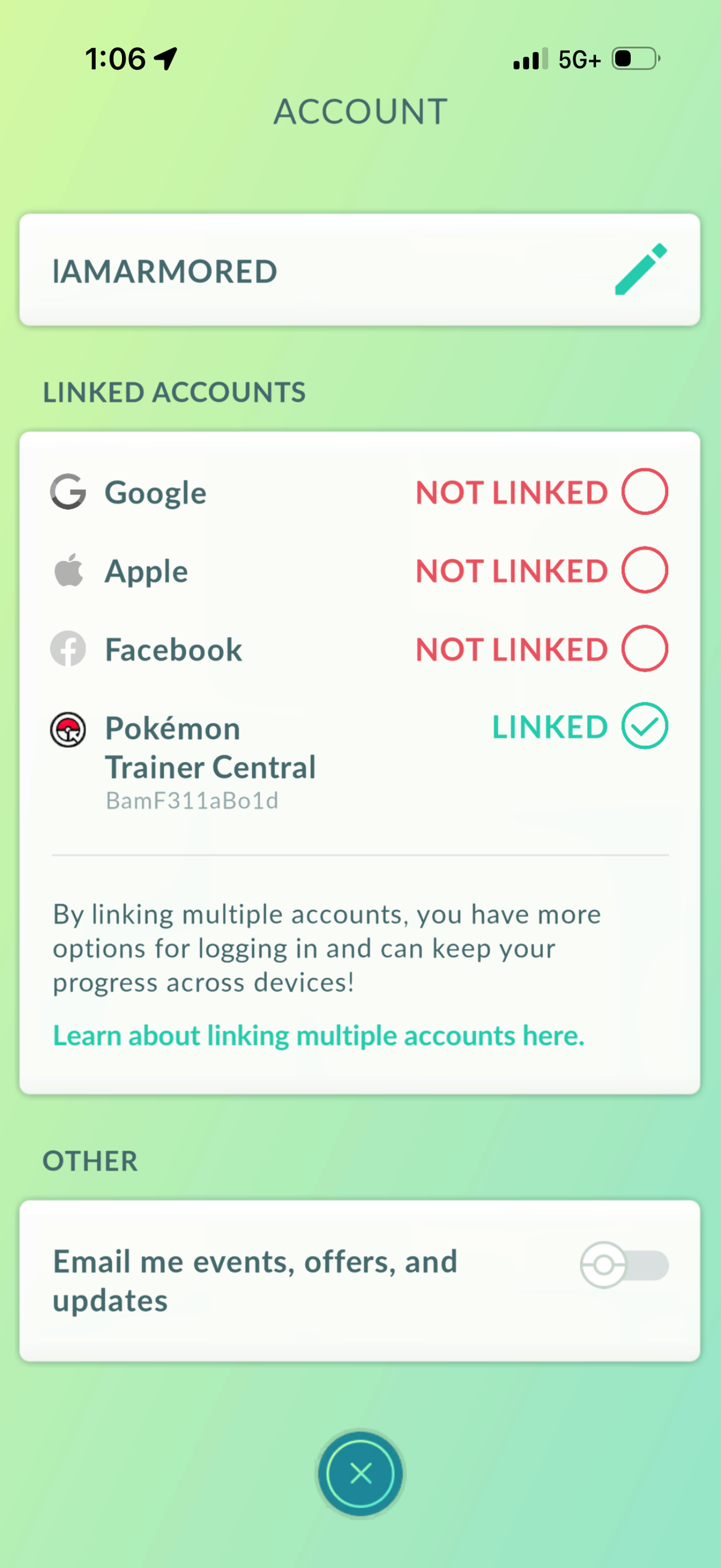 IAMARMORED account 67 Shiny/Legendary & 1.7m Stardust