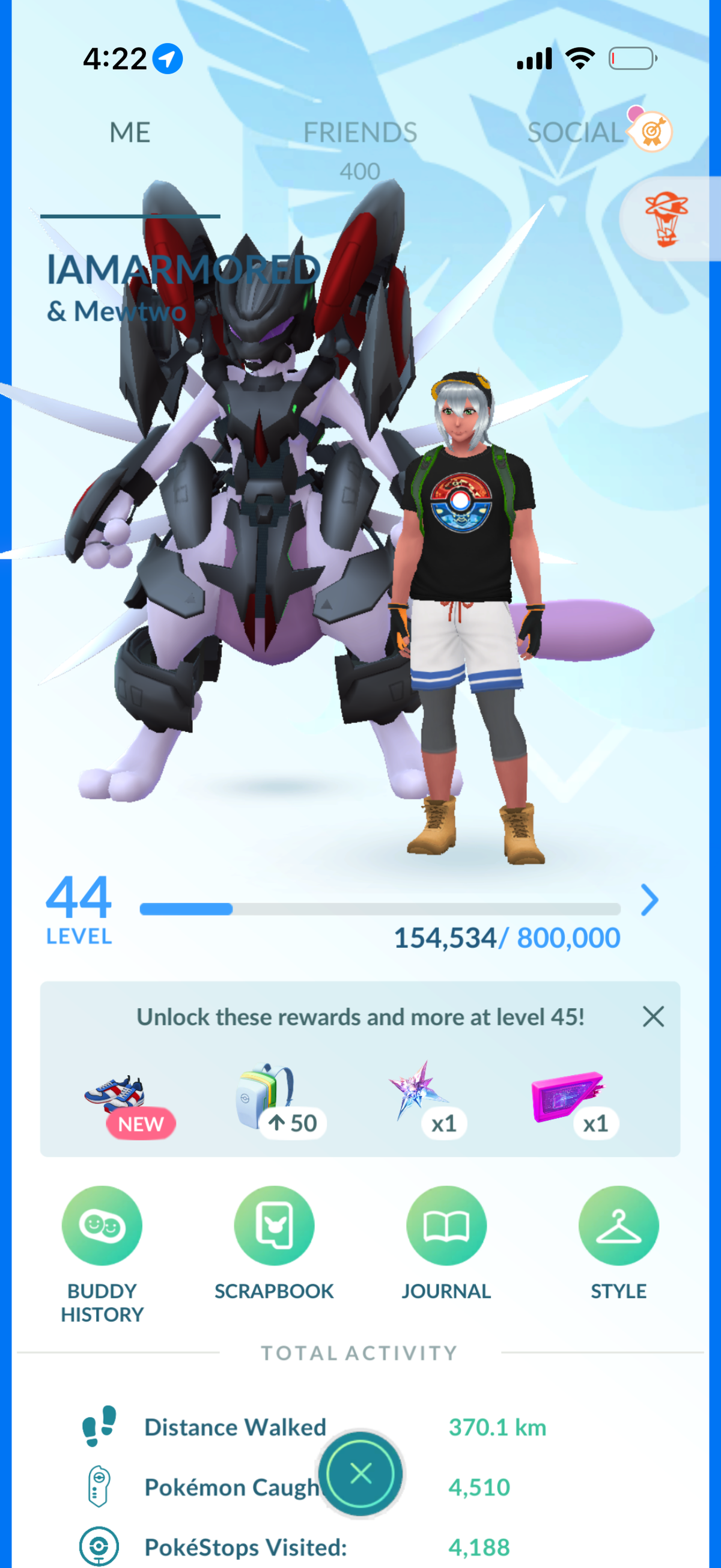 IAMARMORED account 51 Shiny/Legendary & 716k Stardust