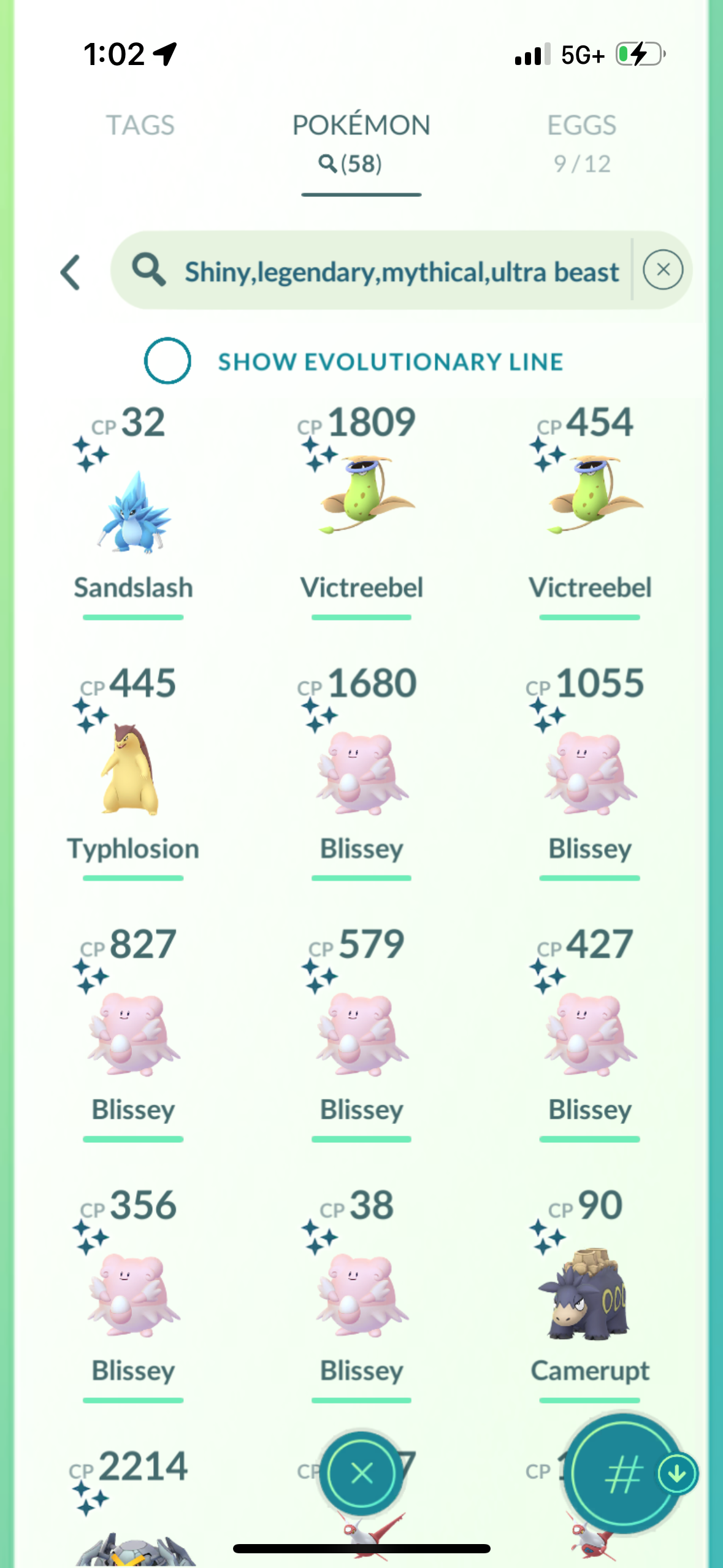 HolidaySpecial account (58 Shiny/Legendary)