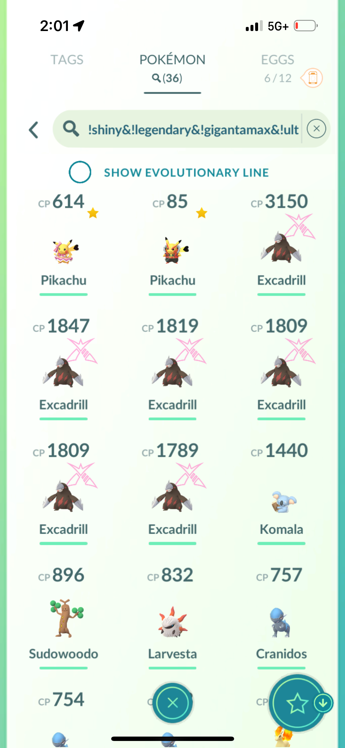 HalfFull account (23 Shiny/Legendary/Gigantamax)