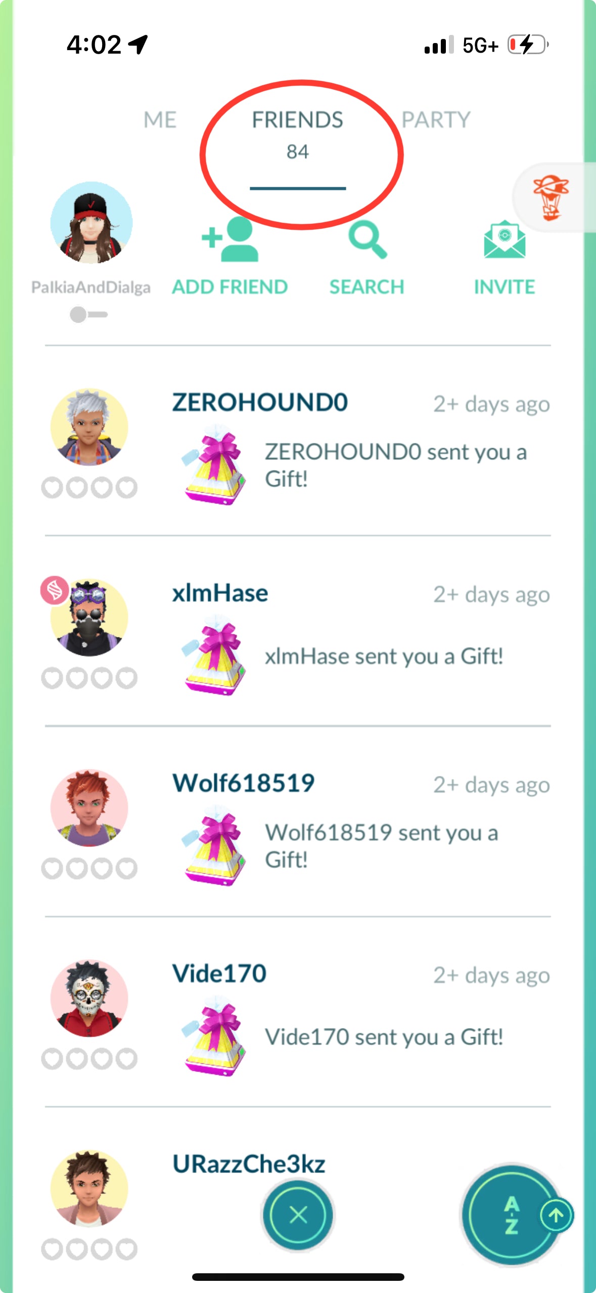 PalkiaAndDialga account (25 shiny/legendary)