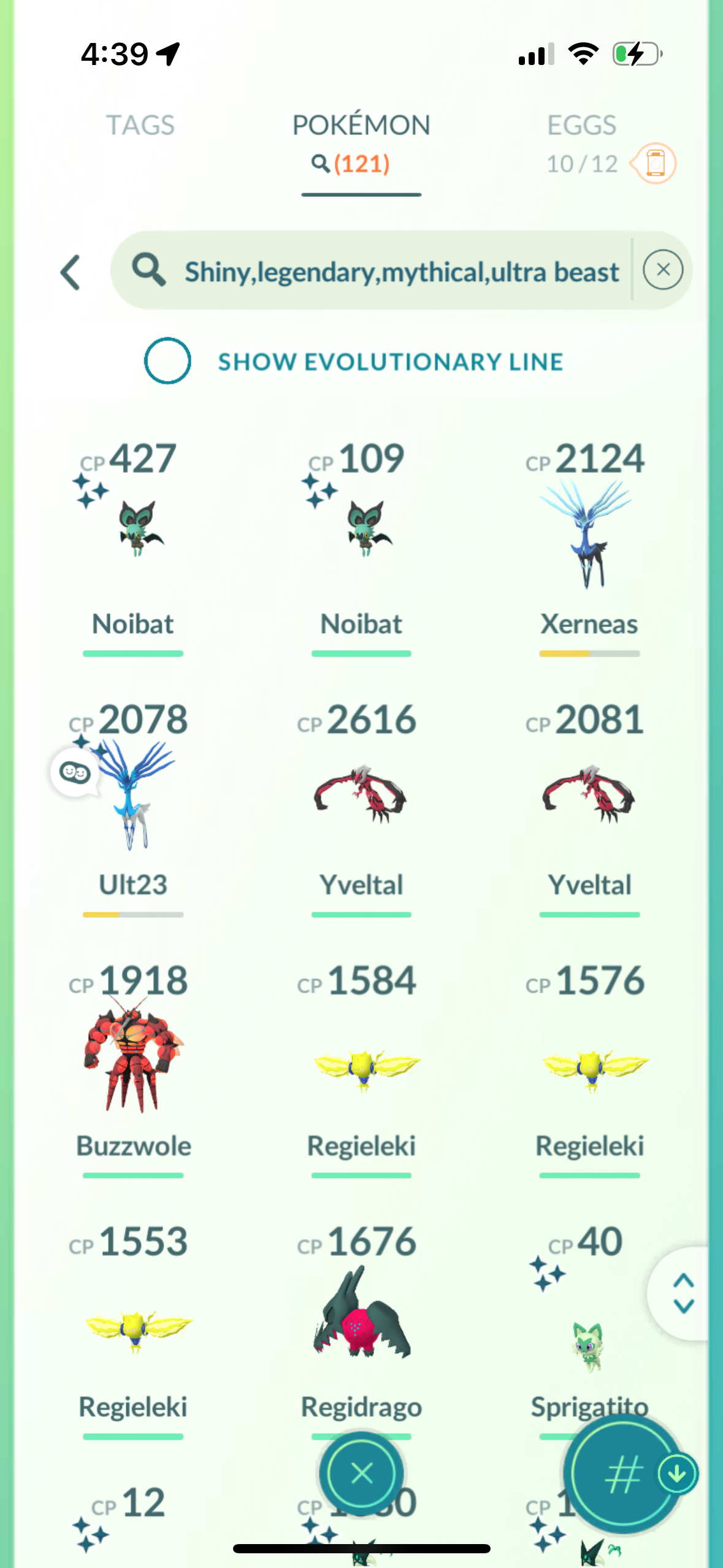 CelebratingGTP account (121 shiny/legendary)