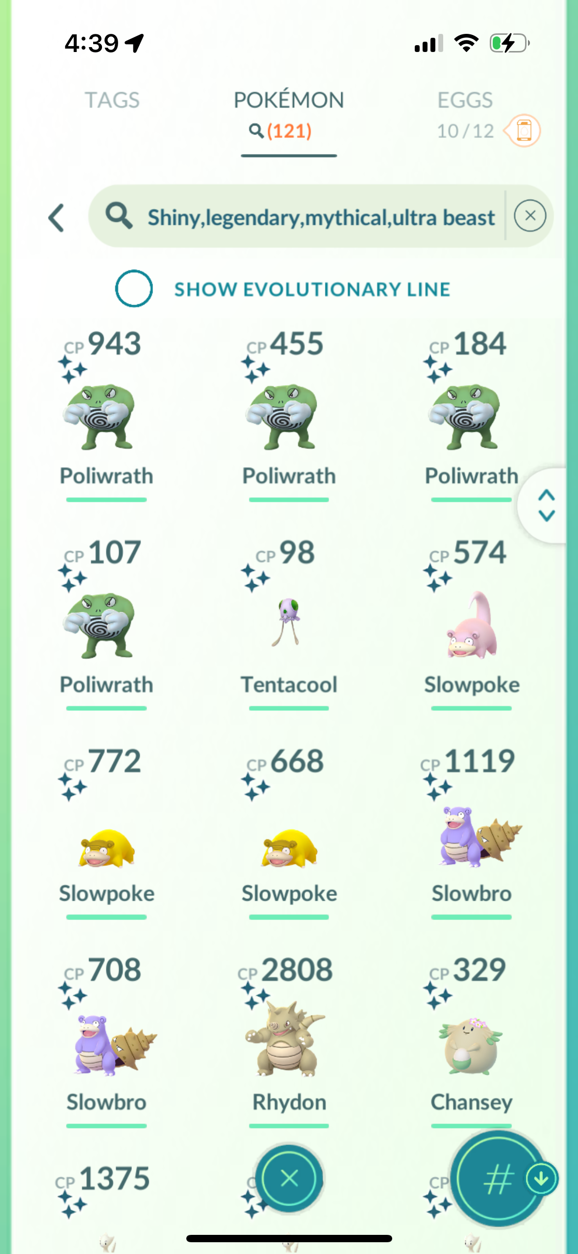 CelebratingGTP account (121 shiny/legendary)