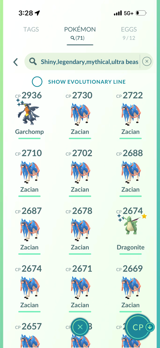 CrownedBy415 account (71 Shiny/Legendary 1.9m Stardust)