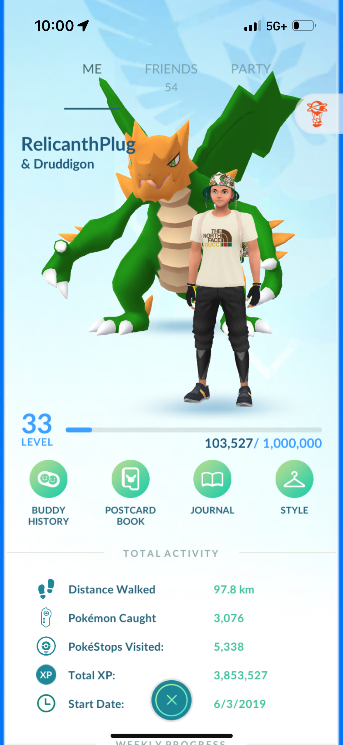 RelicanthGTP account (66 shiny/legendary)
