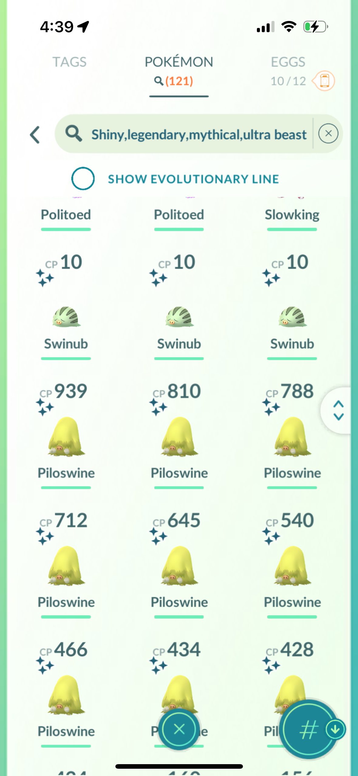 CelebratingGTP account (121 shiny/legendary)