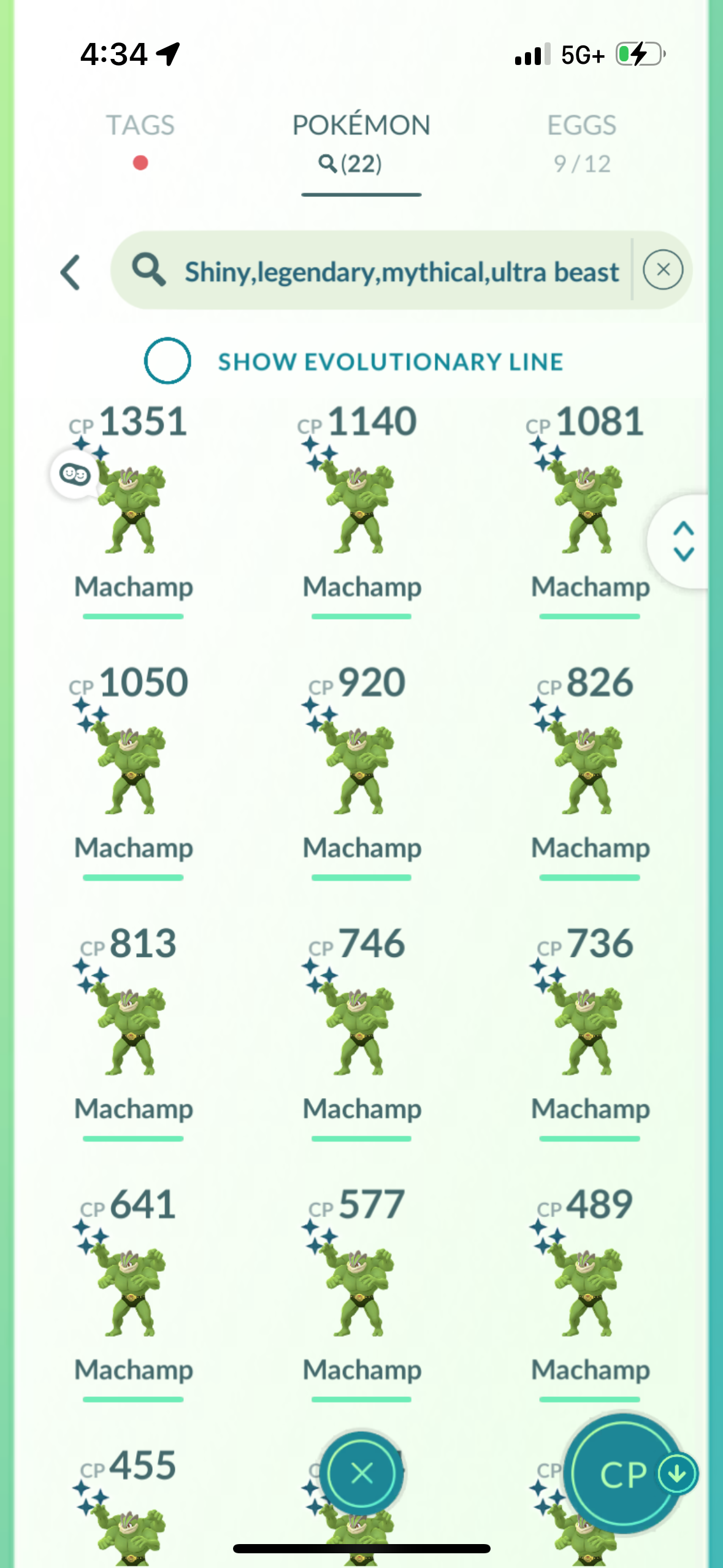 MachampDepot account (15 shiny Machamp/7 Shiny Machop