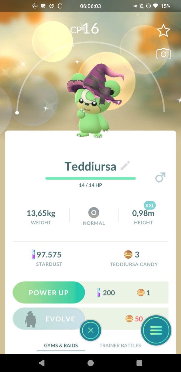 Shiny Teddiursa Hat trade or account