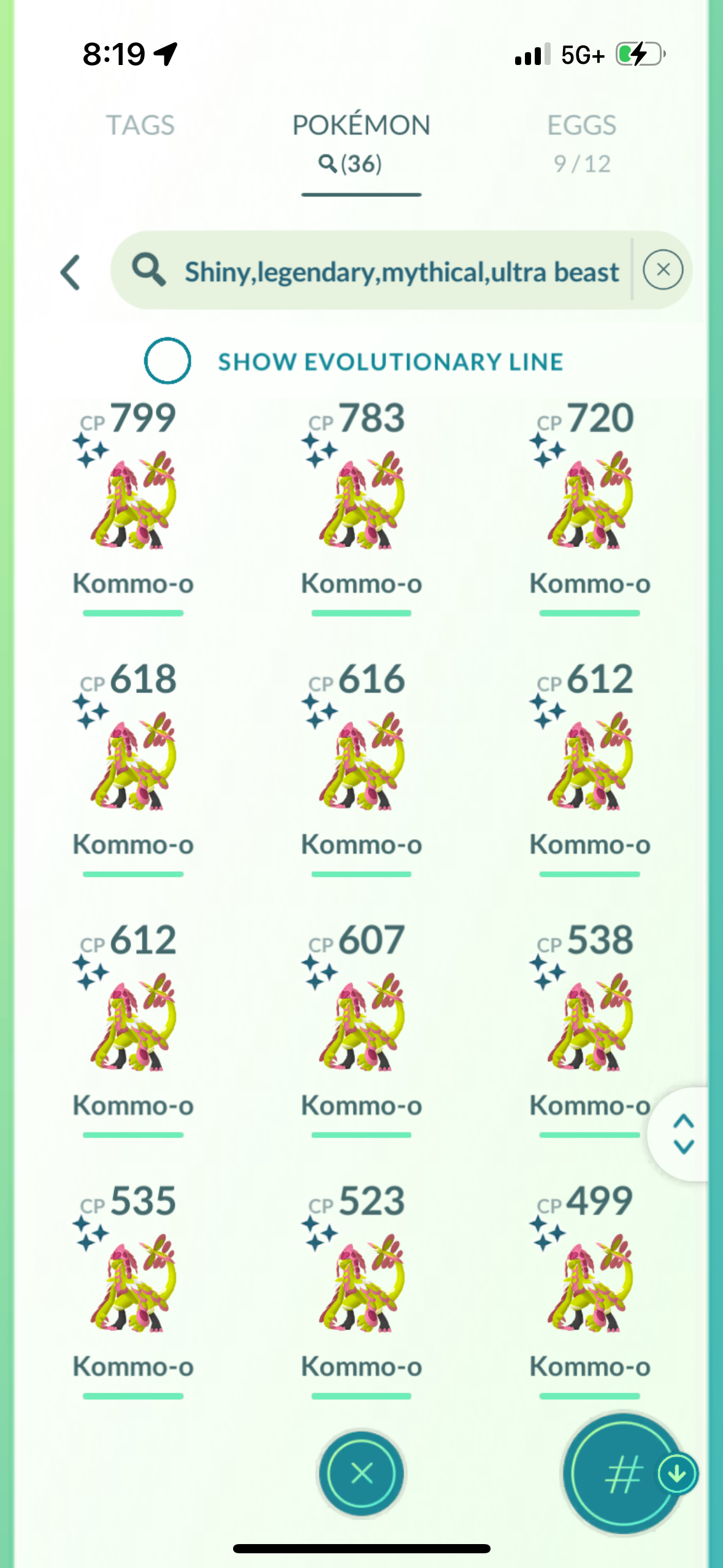 BiblicalTrainer account (36 shiny)