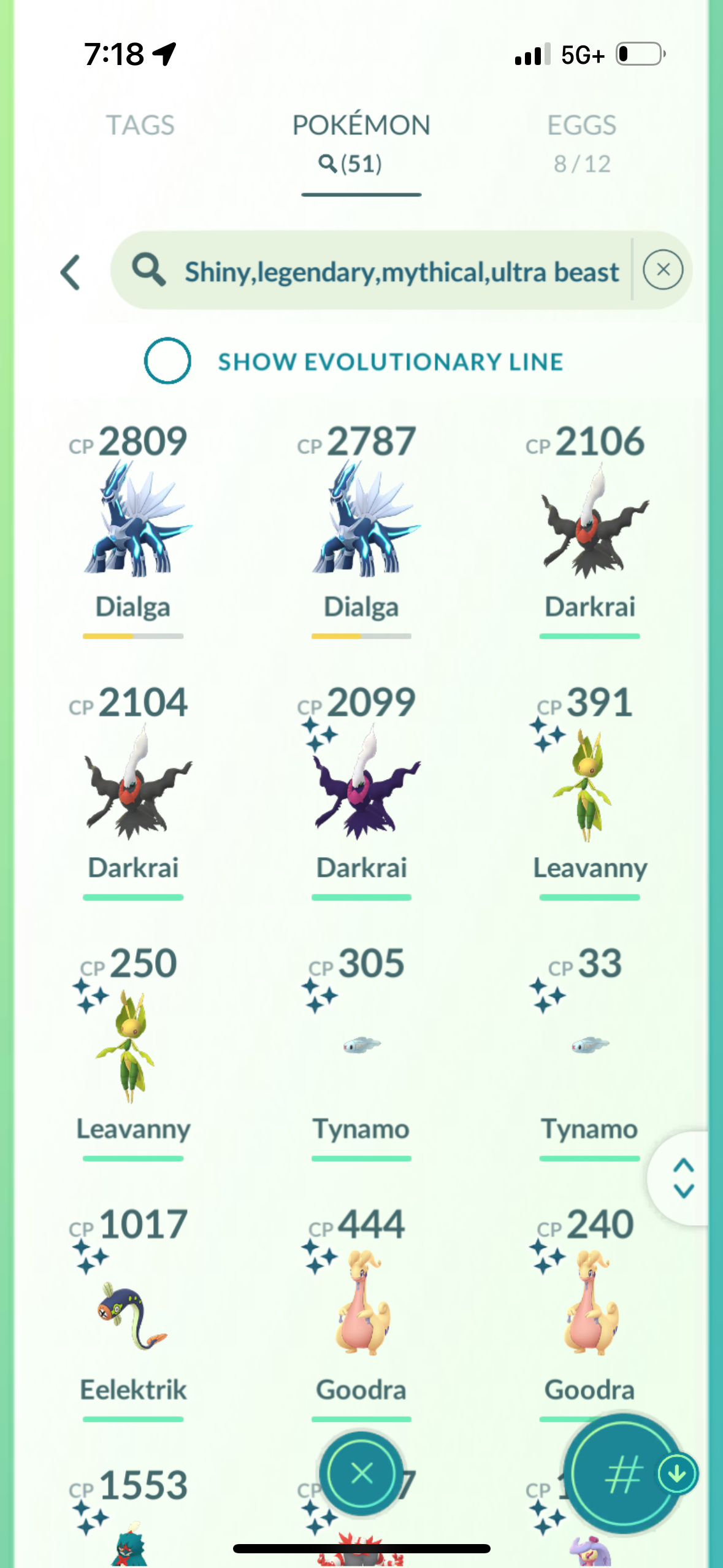 iMewtwoV40 account (51 shiny/legendary)