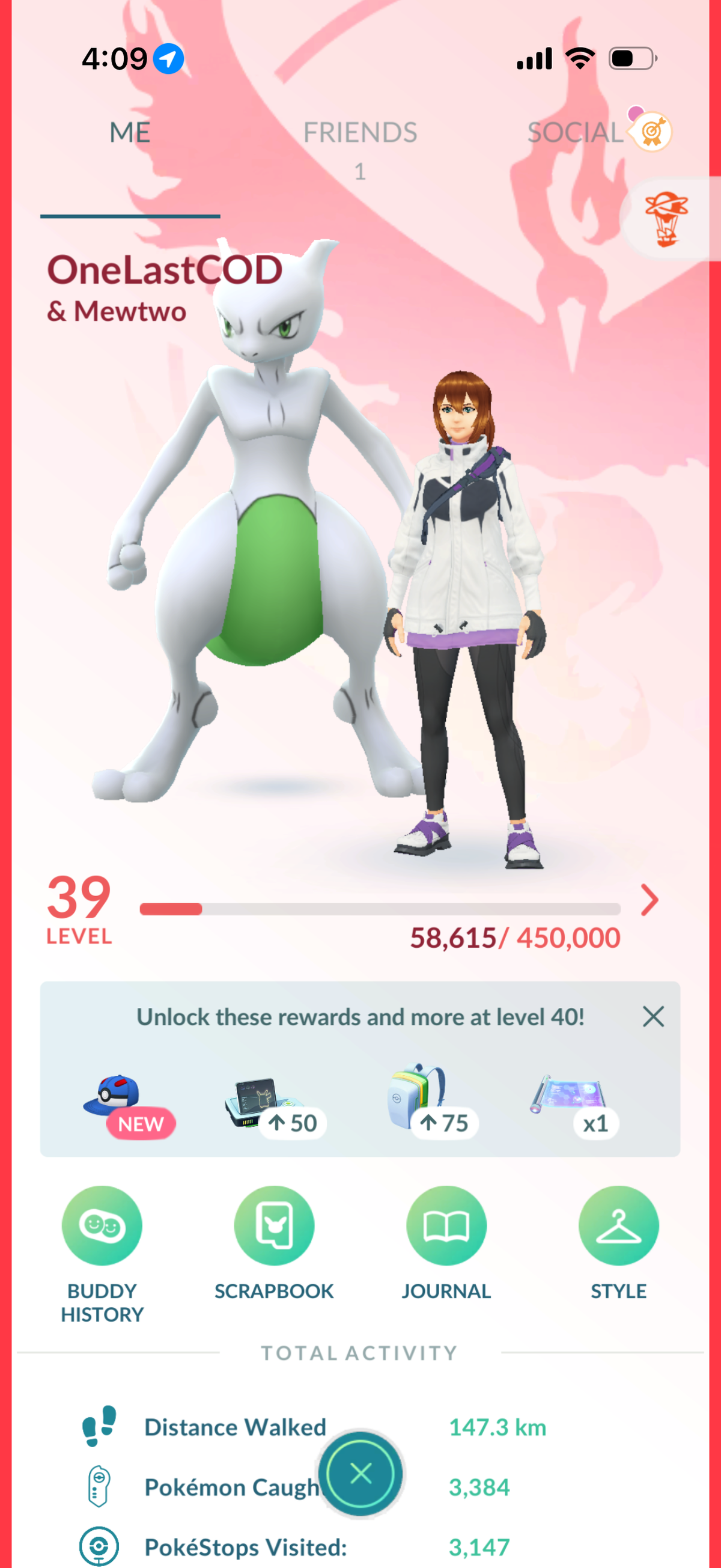 OneLastCod account (52 Shiny/Legendary & 700k Stardust)