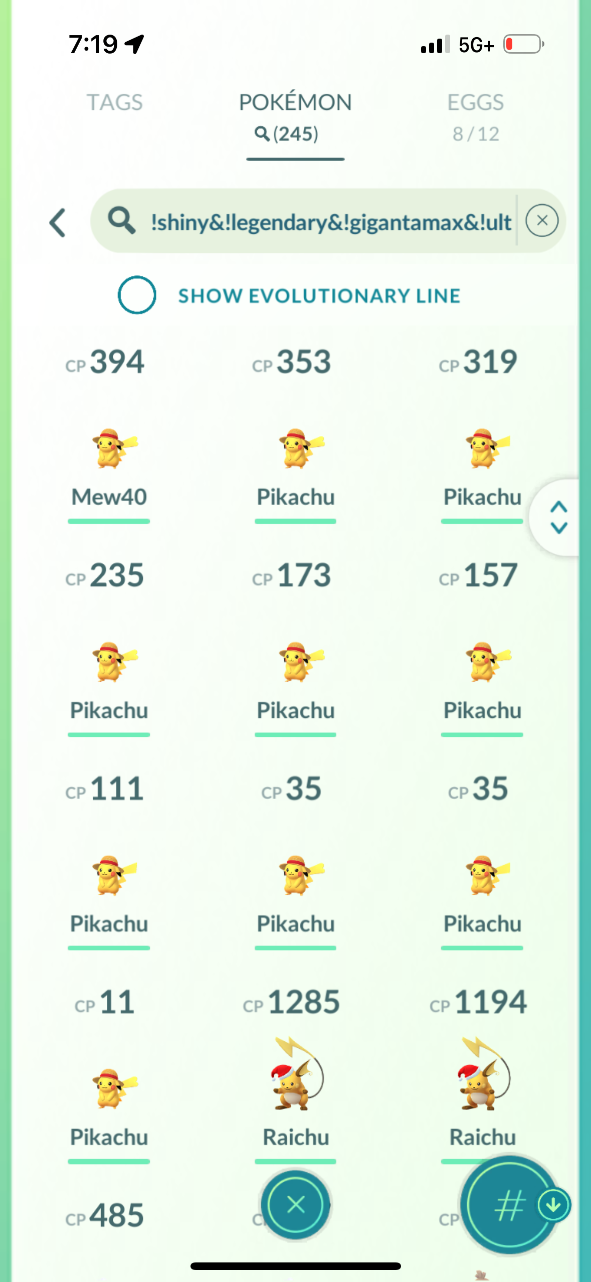 iMewtwoV40 account (51 shiny/legendary)