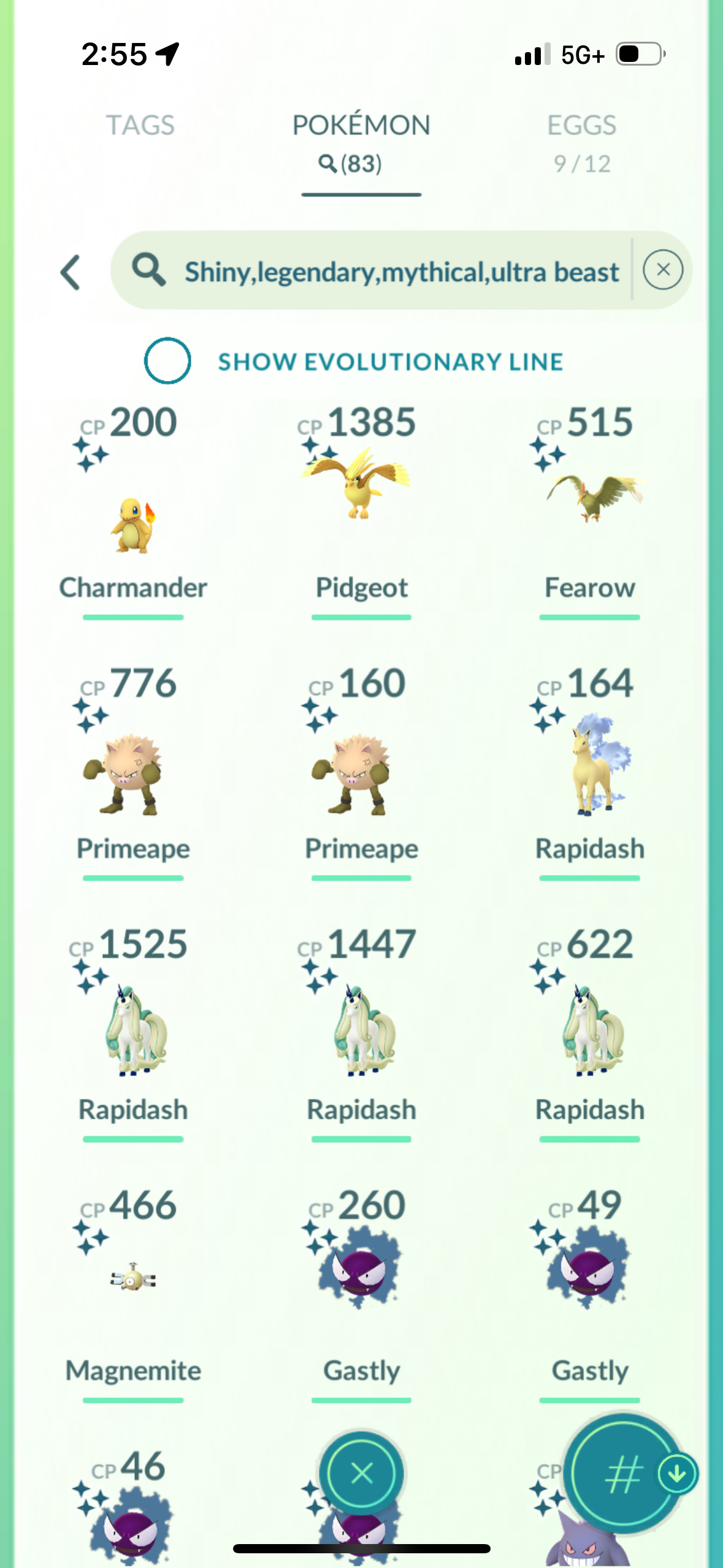 StayBlazing account (92 shiny/legendary)