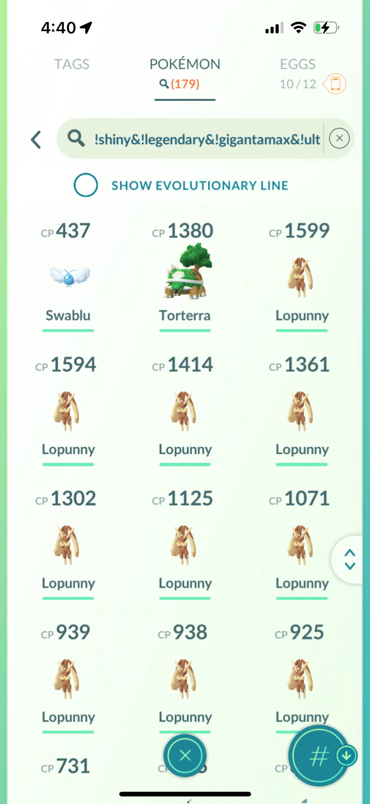 CelebratingGTP account (121 shiny/legendary)