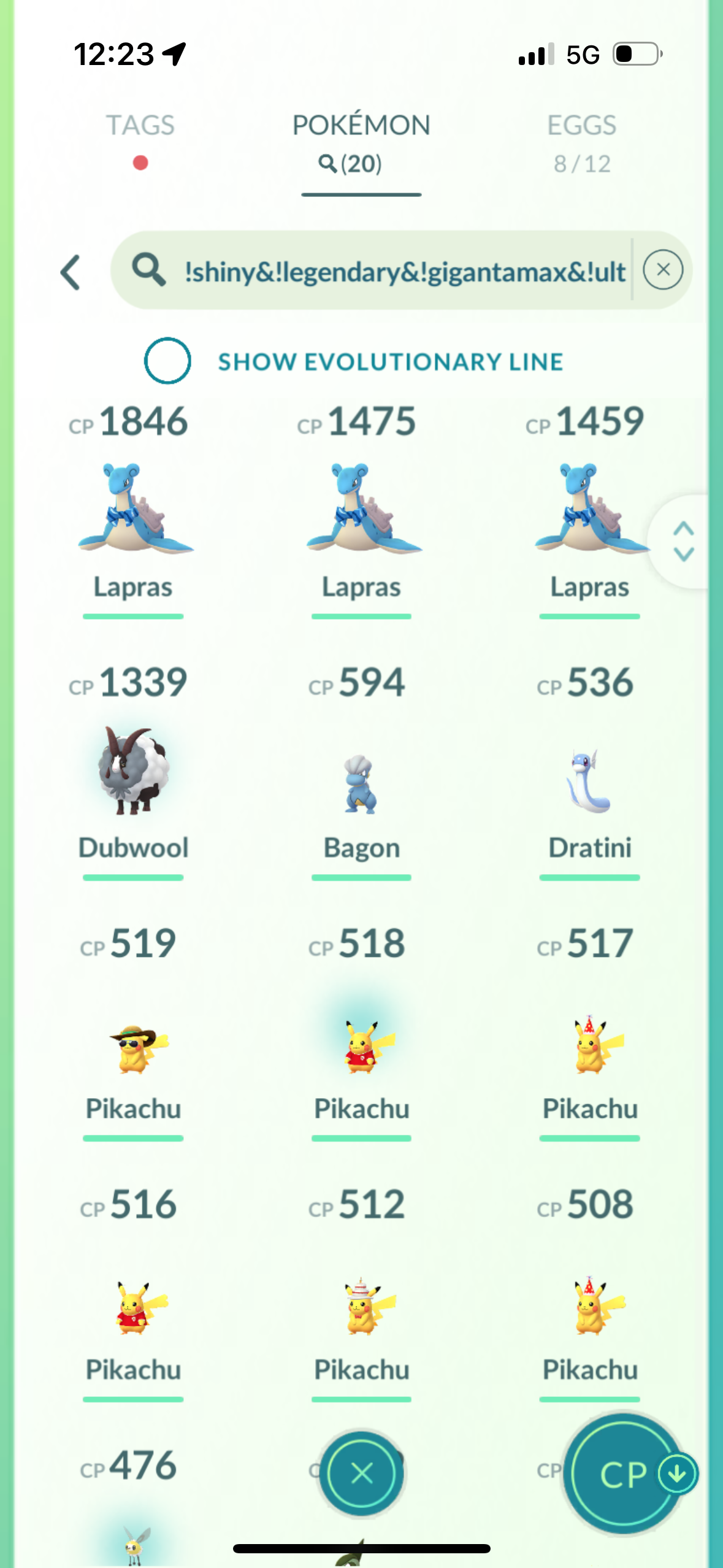 GTPStarter account (17 legendary/shiny)