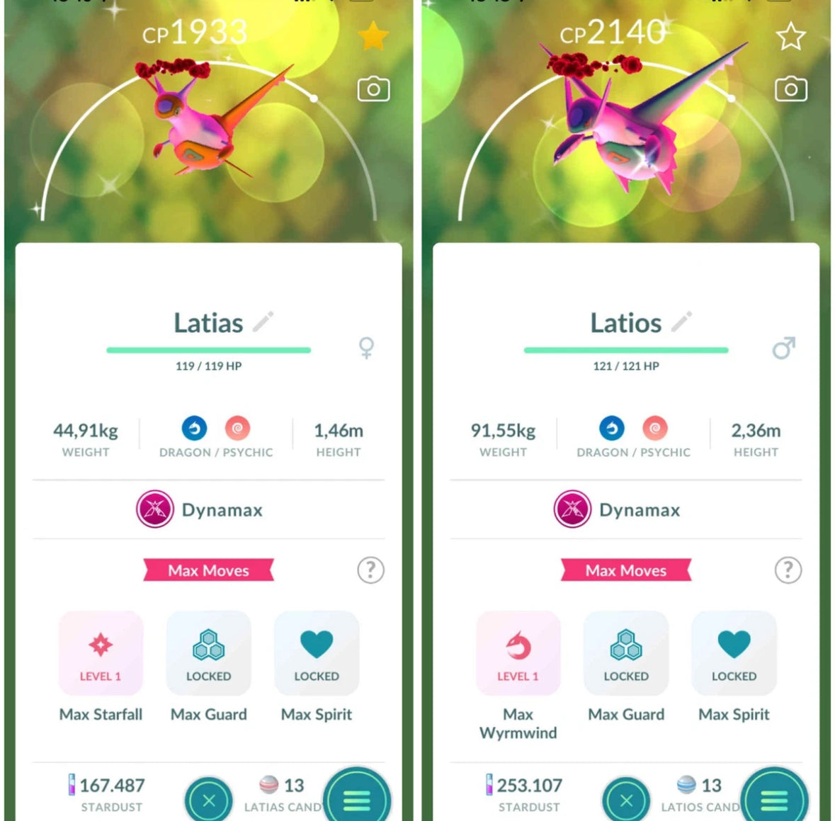 Dynamax Latias & Latios