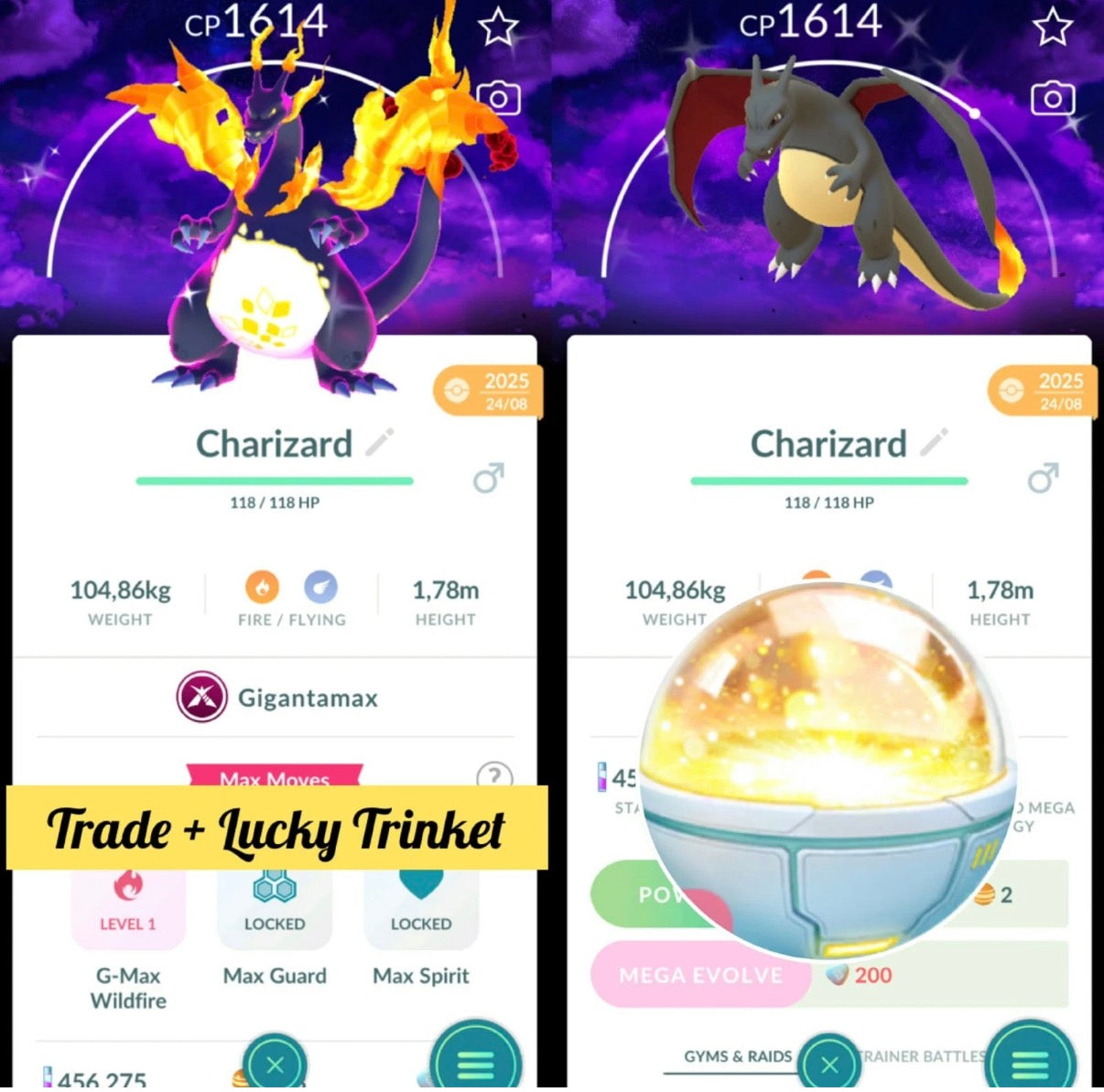 Shiny Gigantamax Charizard trade or account