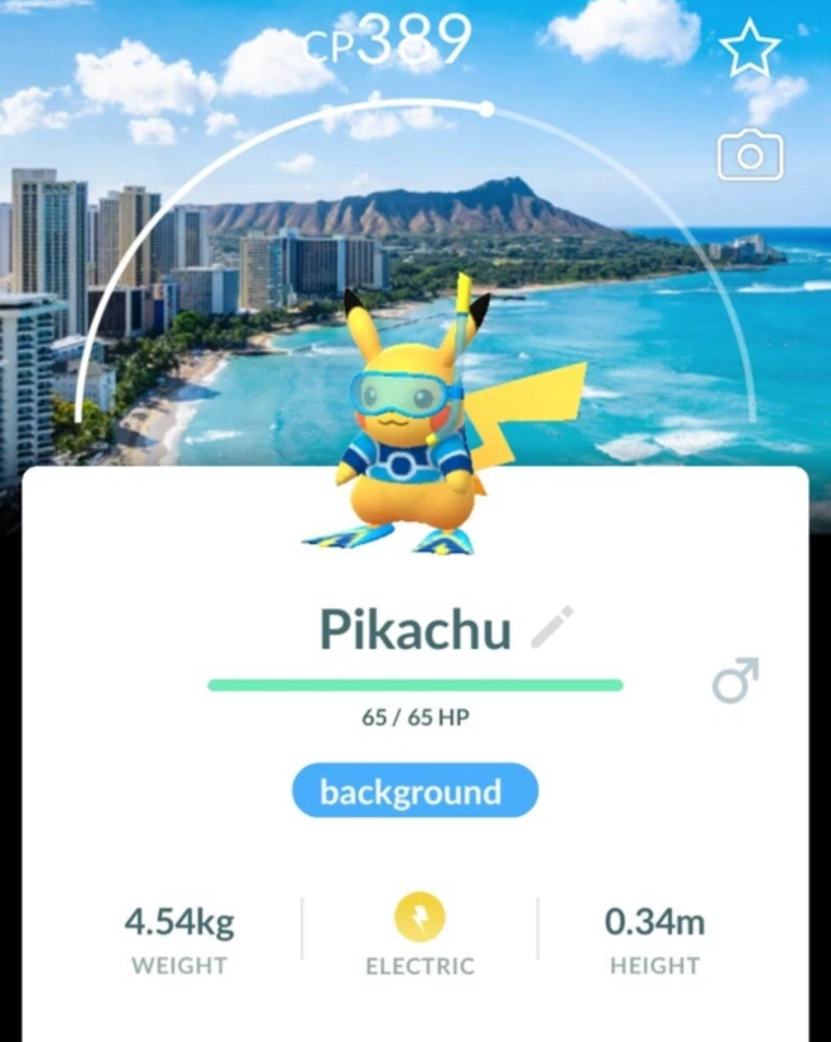 Scuba Pikachu trade (background)