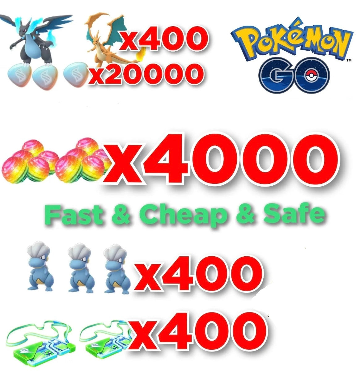 Pokémon Go 50 Raid Pass + Friend Finder Plantinum + Plantinum