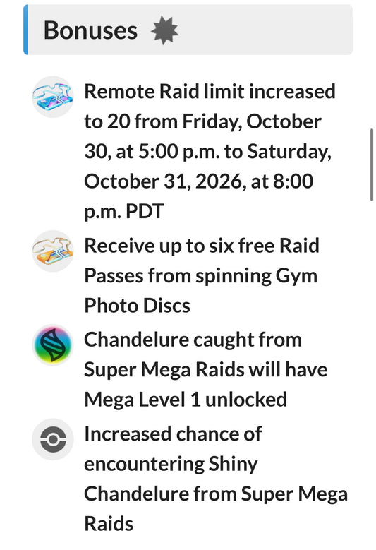 Chandelure Raid Day service