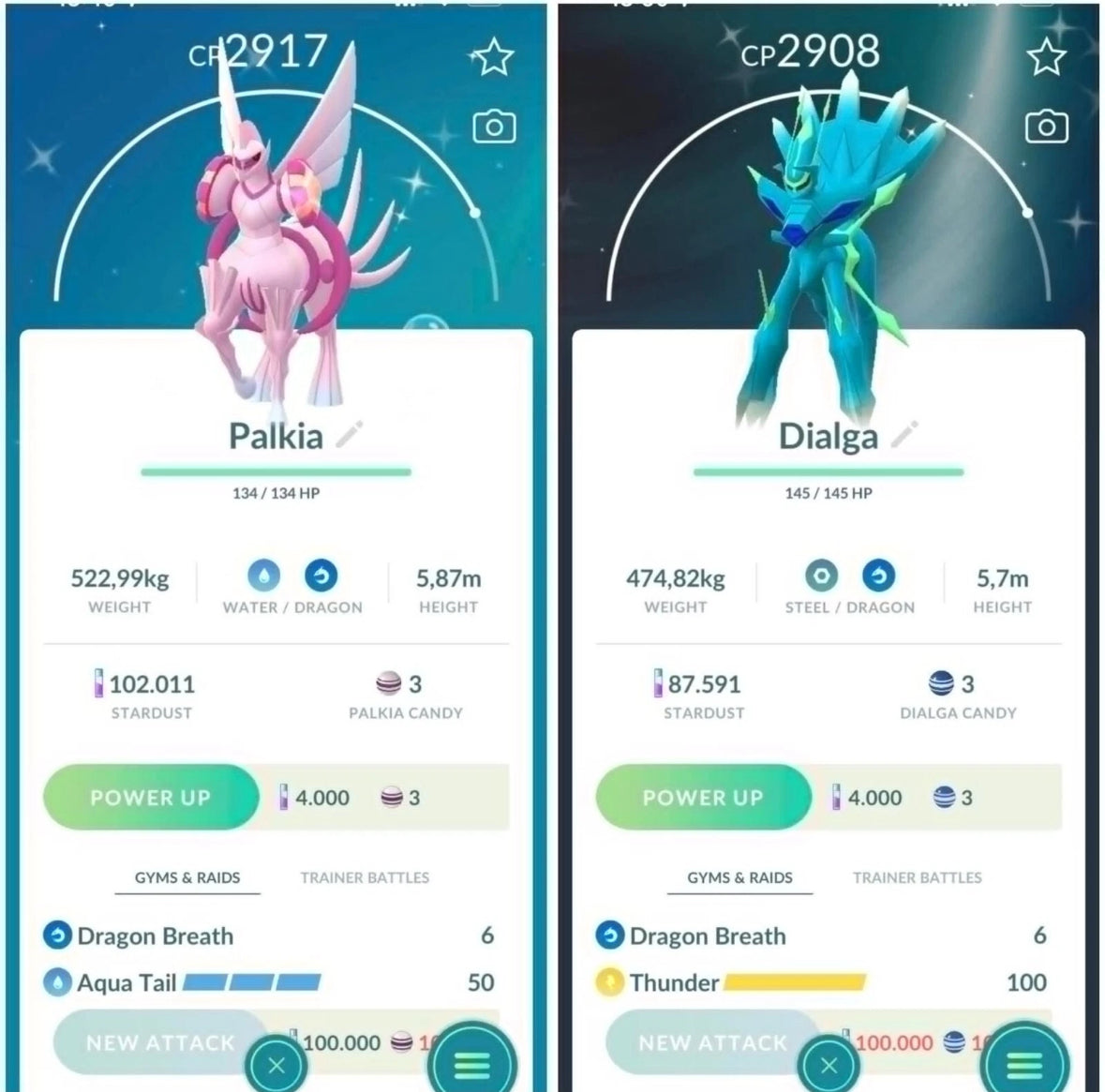 Shiny Origin Dialga or Palkia account