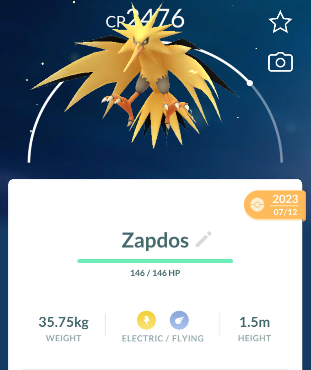 Zapdos trade (read description)