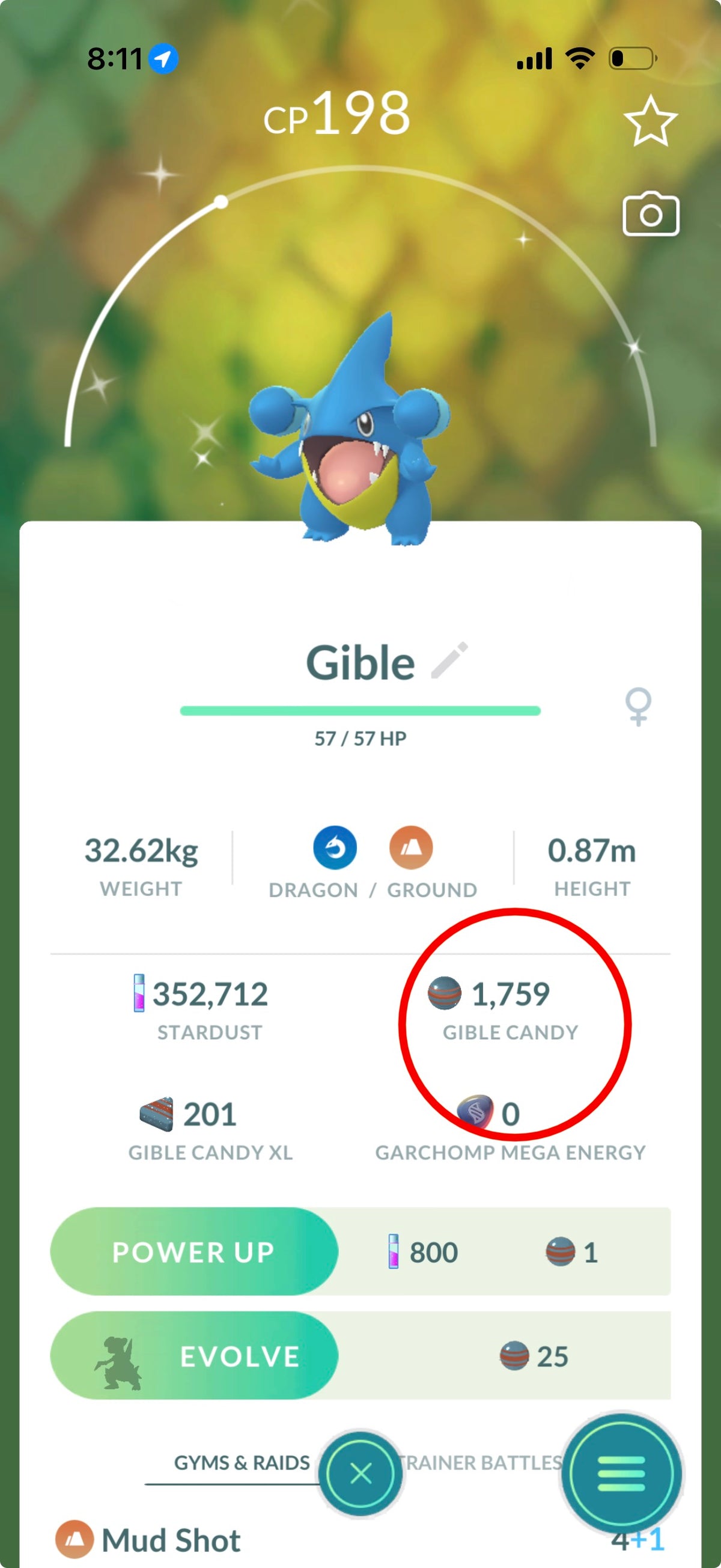 PalkiaSpacial account (67 Shiny/Legendary 1759 Gible Candies 350k Stardust)