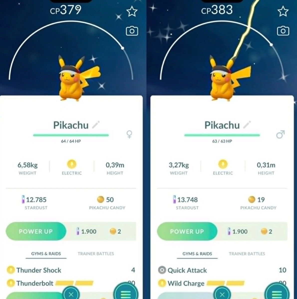 Shiny Pikachu Marathon hat