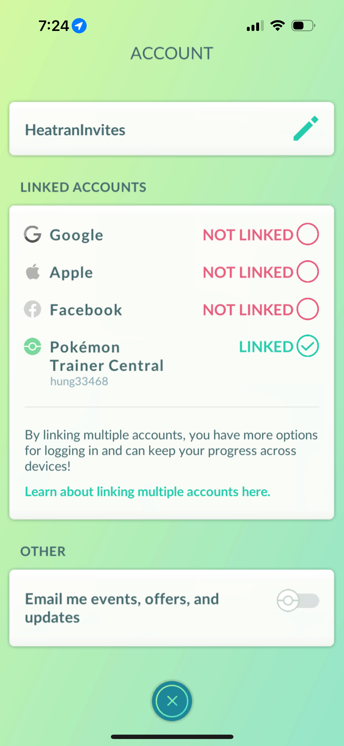 HeatranInvites account (30 Shiny/Legendary/Gigantamax)