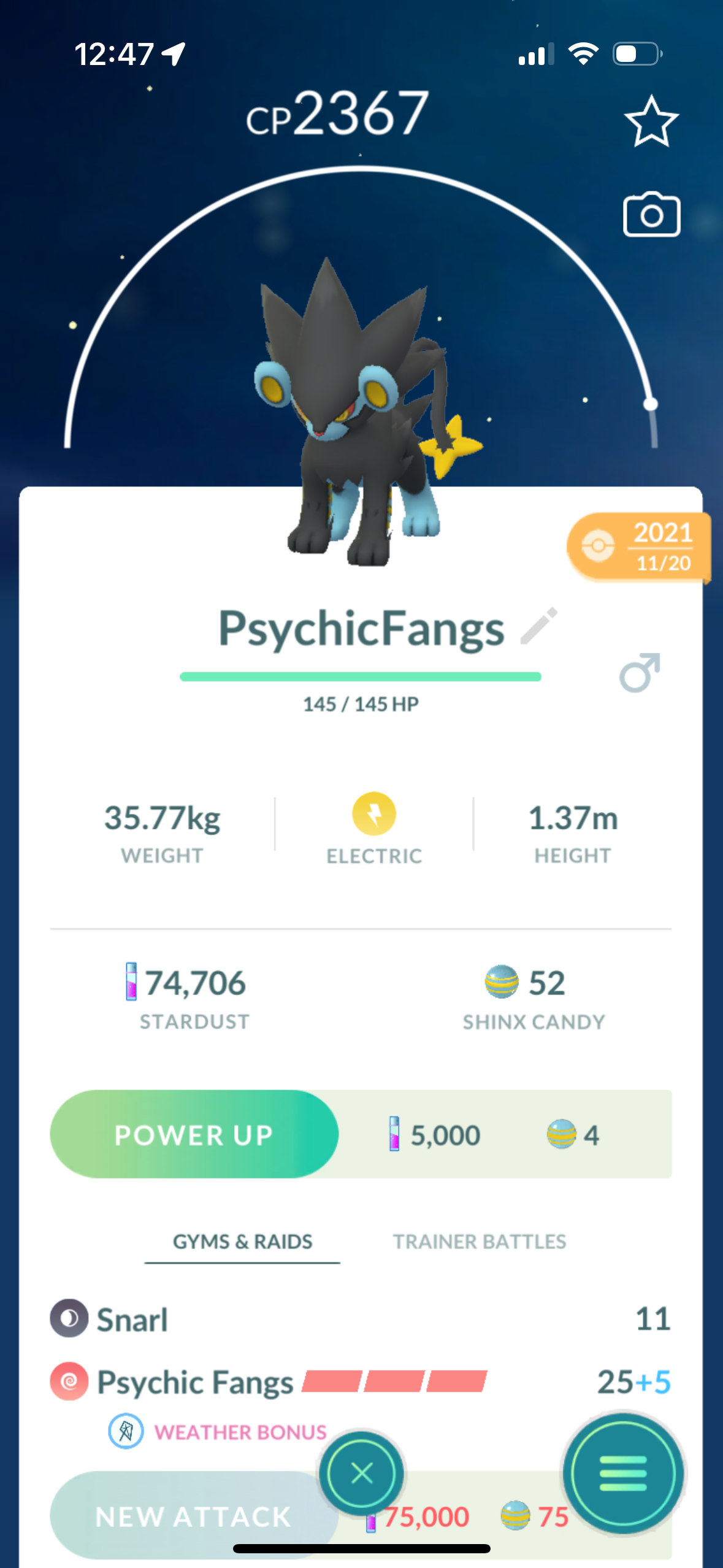 Luxray Psychic Fangs Trade