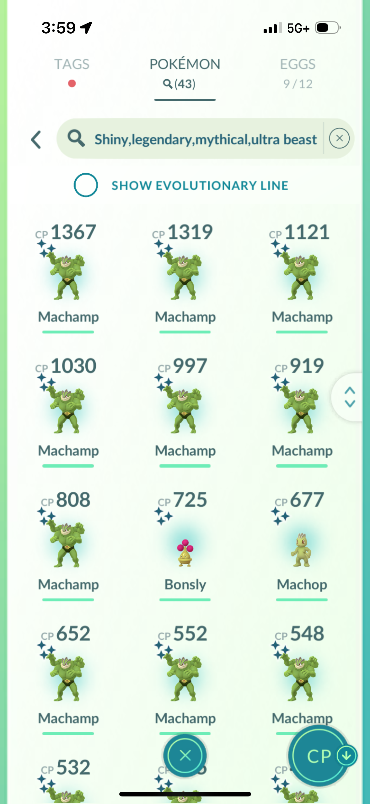 MachopShinyPack account (43 shiny/530k stardust)
