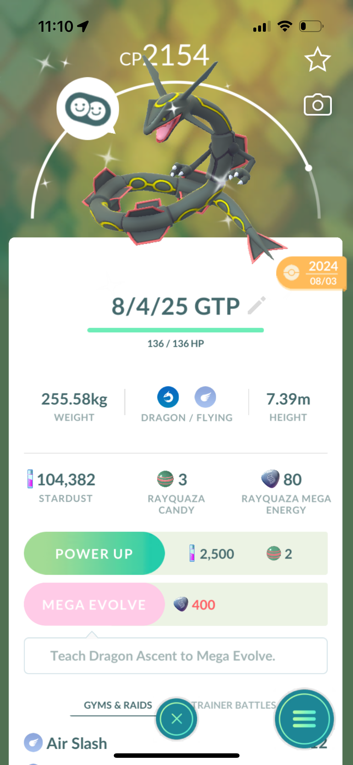 Shiny Rayquaza account (100k stardust)
