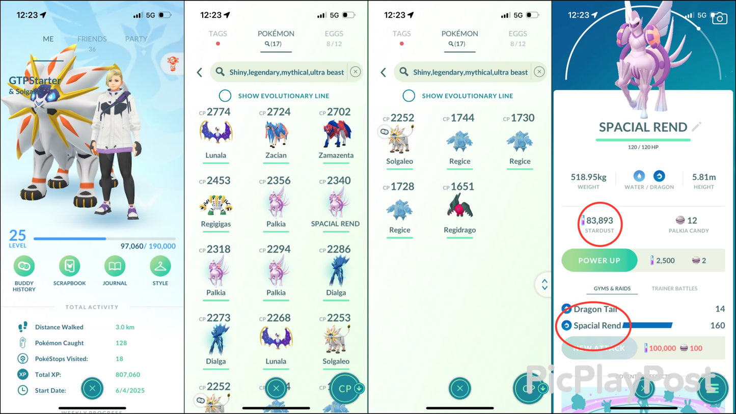 GTPStarter account (17 legendary/shiny)
