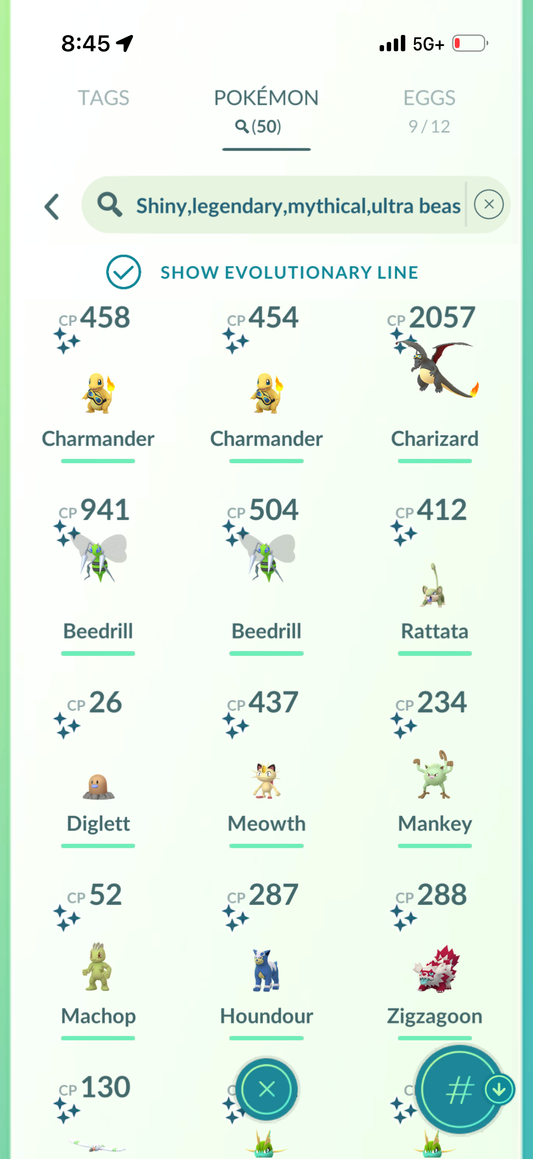 TokinGas account 50 Shiny/Legendary & 1.7M Stardust