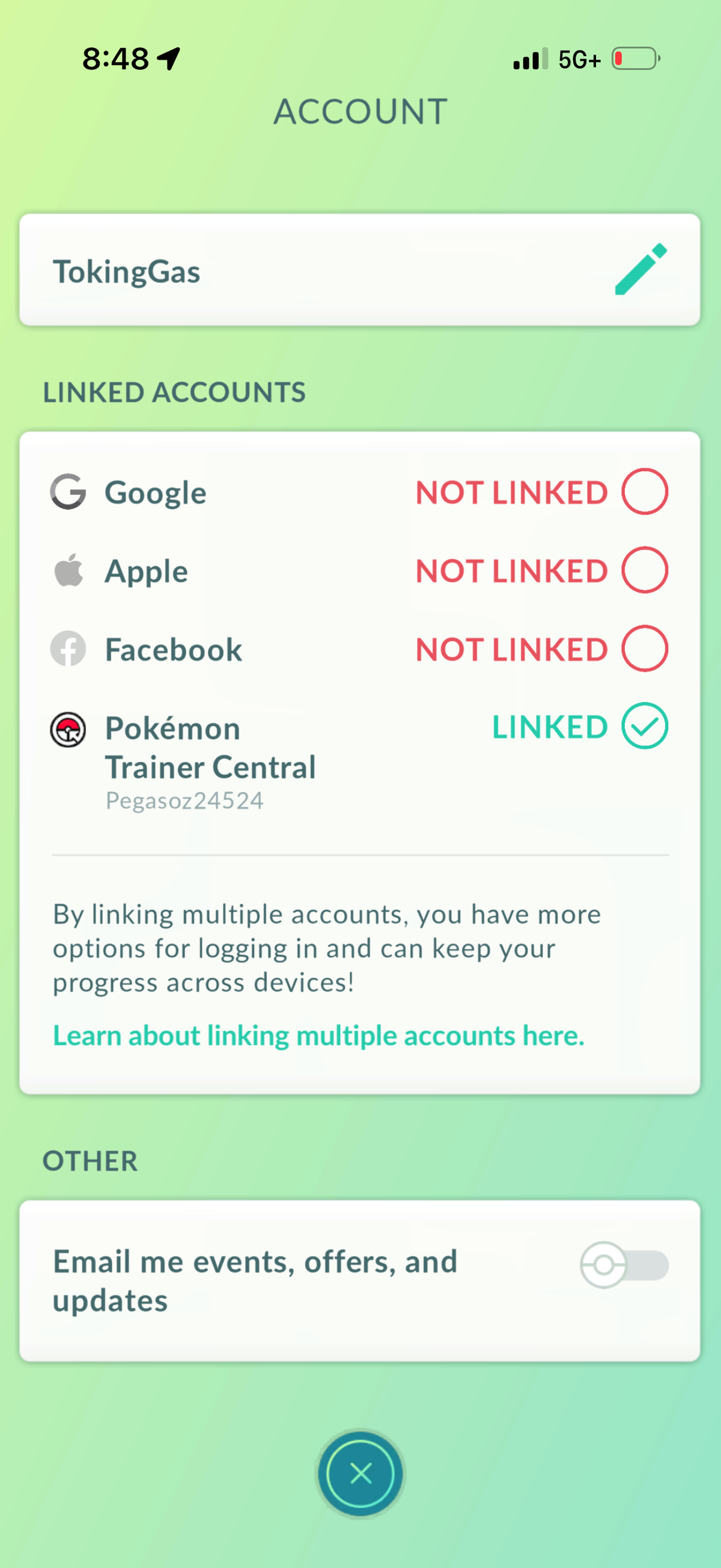 TokinGas account 50 Shiny/Legendary & 1.7M Stardust