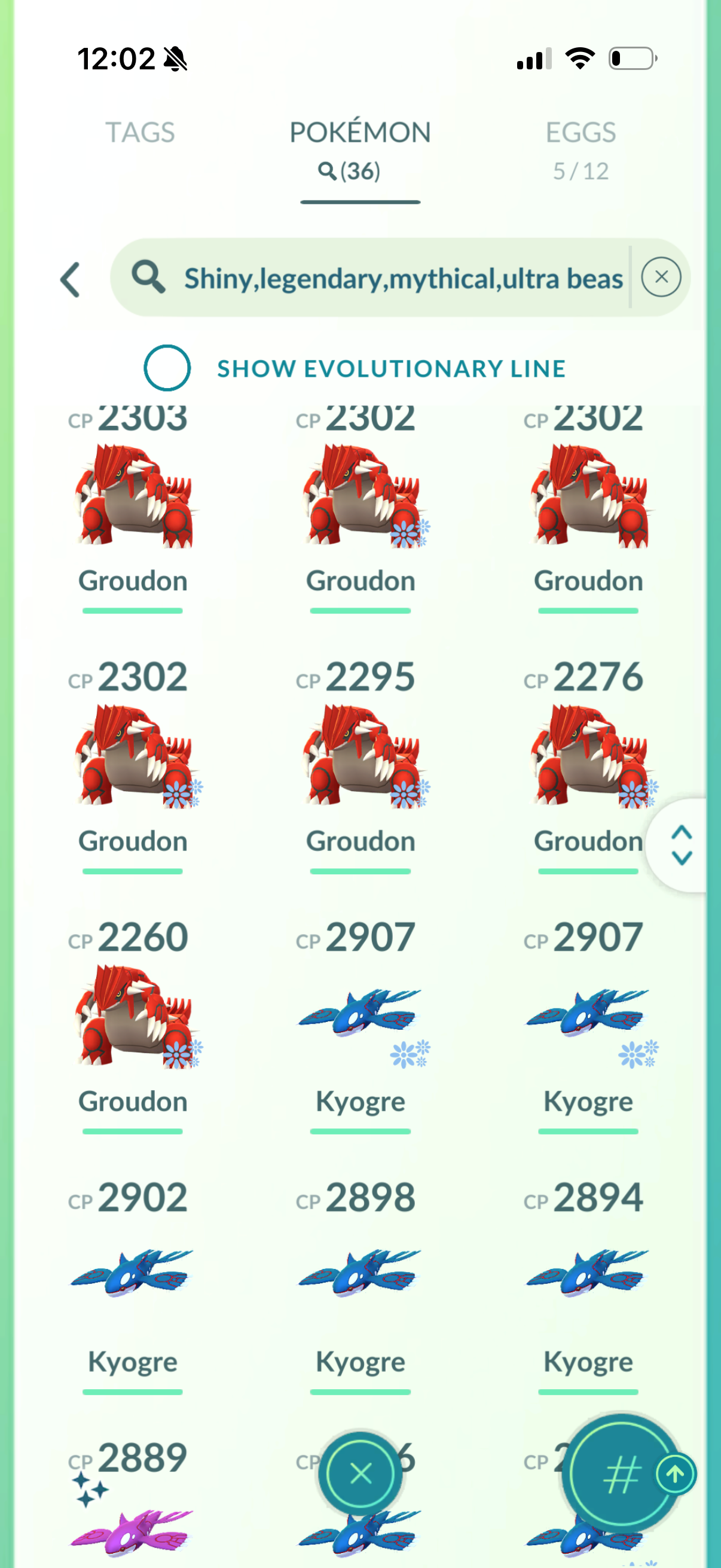 GTPGroudon (36 Shiny/Legendary 140k stardust)