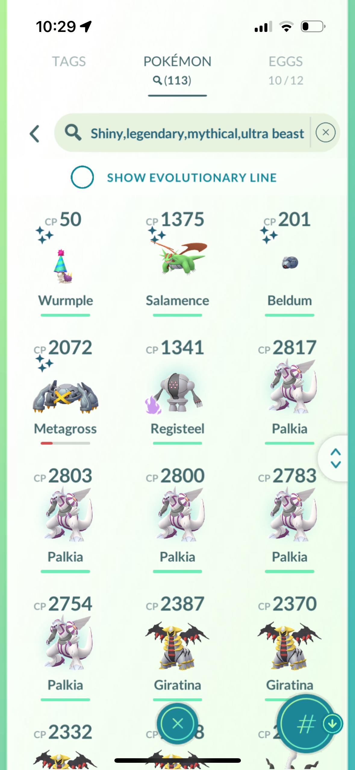 FilthyRewards account (113 shiny/legendary)